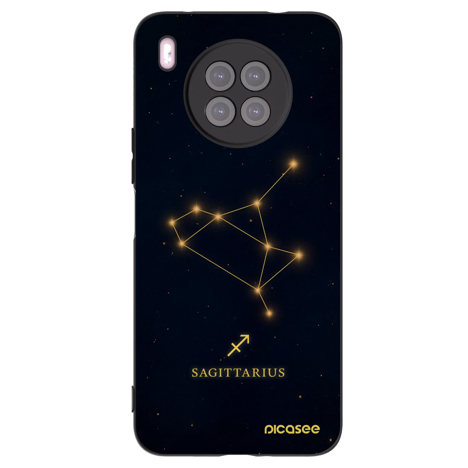 Picasee Μαύρη θήκη σιλικόνης για Huawei Nova 8i - SAGITTARIUS