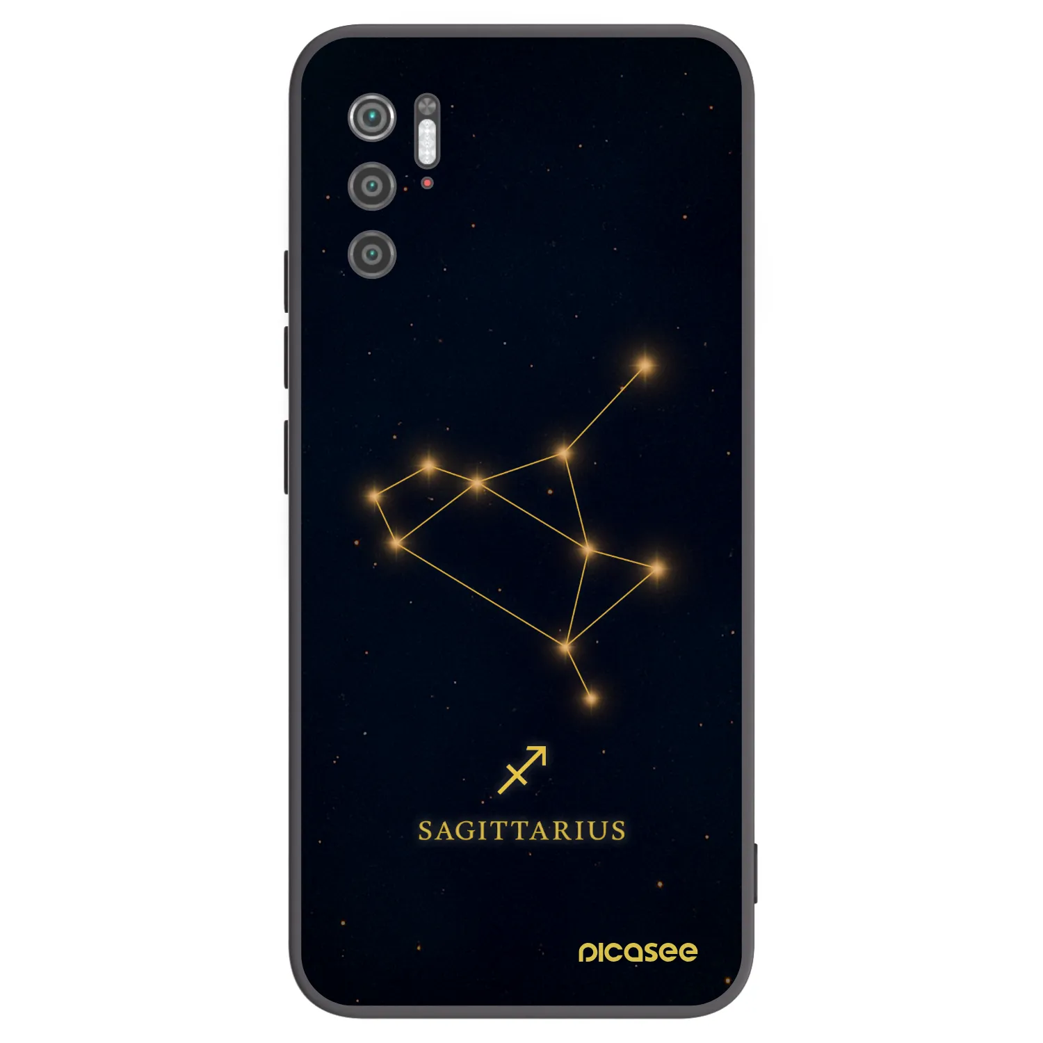 Picasee Μαύρη θήκη σιλικόνης για Xiaomi Poco M3 Pro 5G - SAGITTARIUS