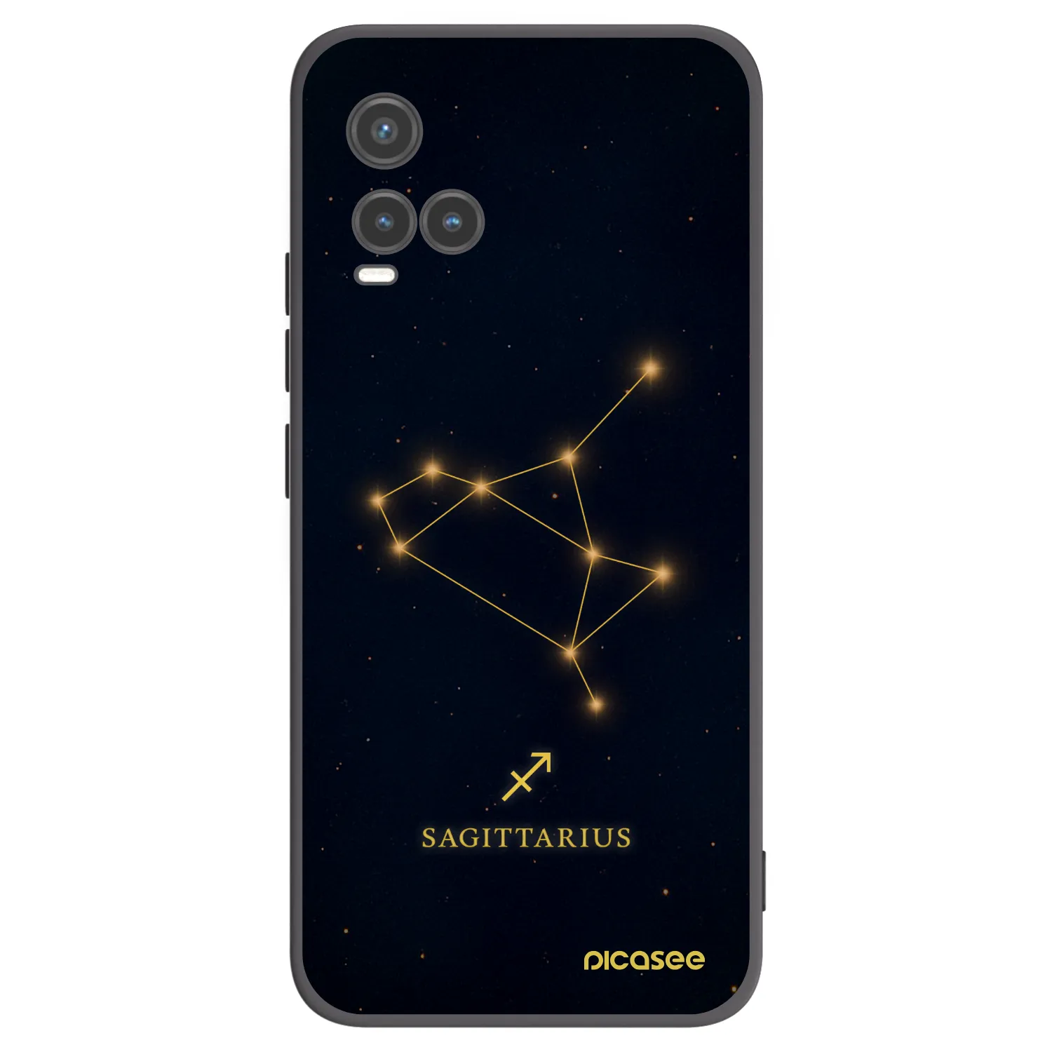 Picasee Μαύρη θήκη σιλικόνης για Vivo Y33s - SAGITTARIUS