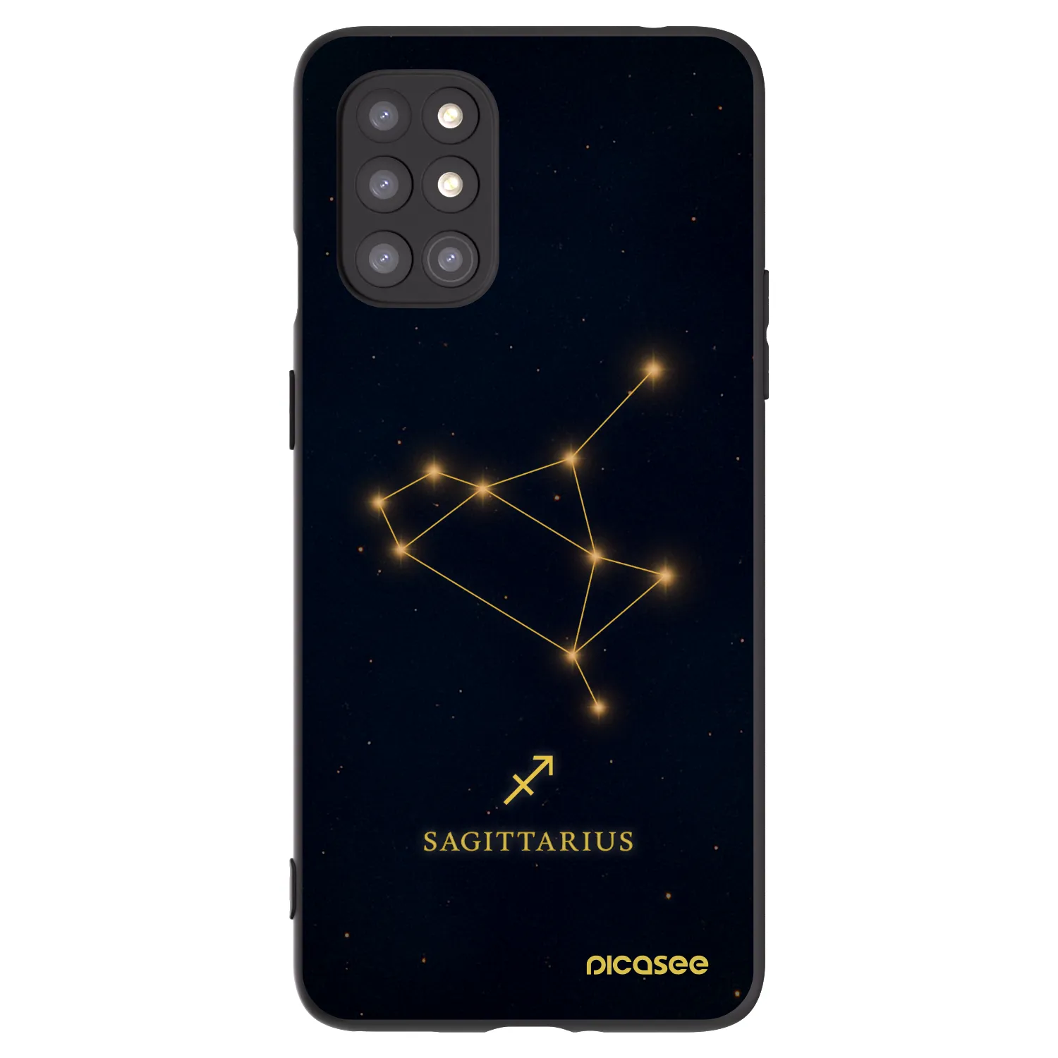 Picasee Μαύρη θήκη σιλικόνης για OnePlus 8T - SAGITTARIUS