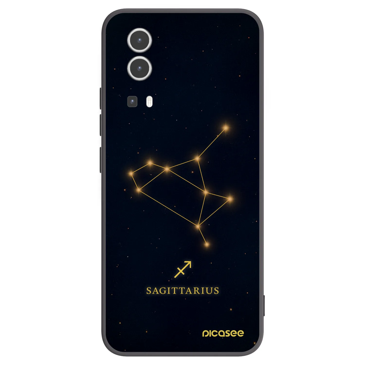 Picasee Μαύρη θήκη σιλικόνης για Vivo Y72 5G - SAGITTARIUS