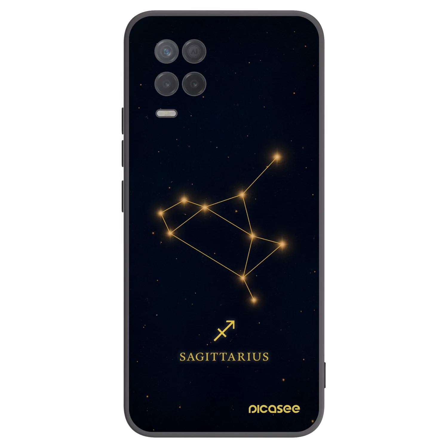 Picasee Μαύρη θήκη σιλικόνης για Realme 8 5G - SAGITTARIUS