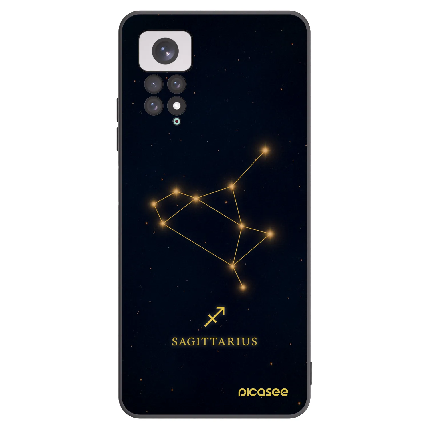 Picasee Μαύρη θήκη σιλικόνης για Xiaomi Redmi Note 11 - SAGITTARIUS