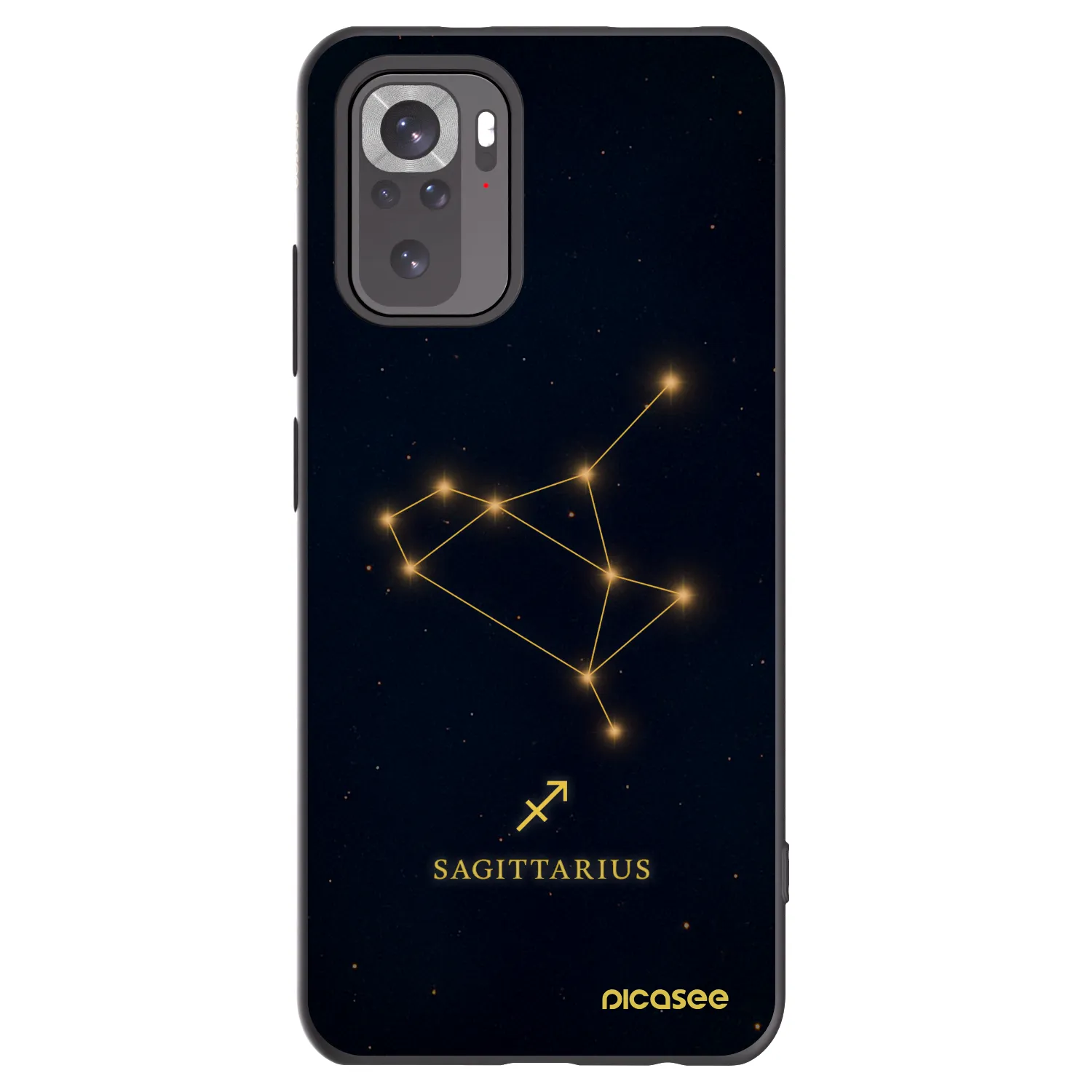 Picasee Μαύρη θήκη σιλικόνης για Xiaomi Redmi Note 11S 4G - SAGITTARIUS