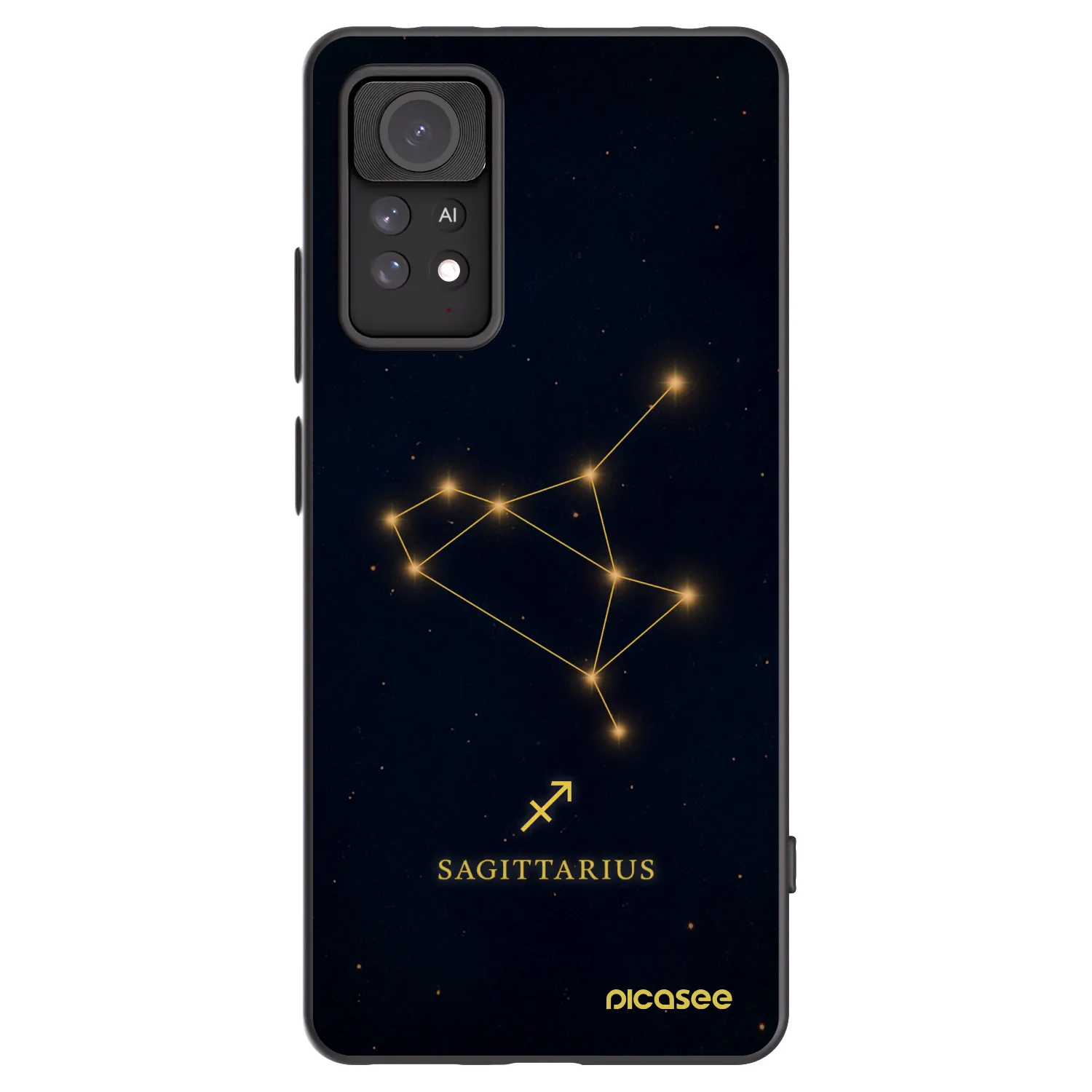 Picasee Μαύρη θήκη σιλικόνης για Xiaomi Redmi Note 11 Pro 5G - SAGITTARIUS