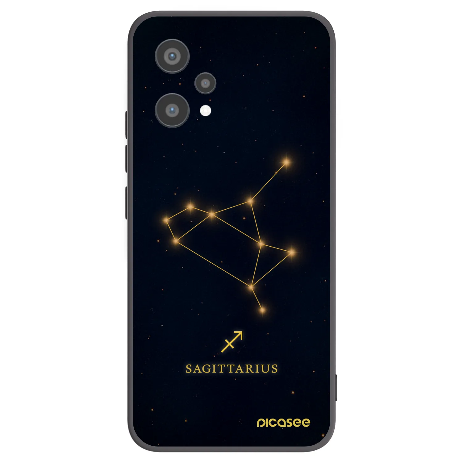 Picasee Μαύρη θήκη σιλικόνης για Realme 9 Pro 5G - SAGITTARIUS