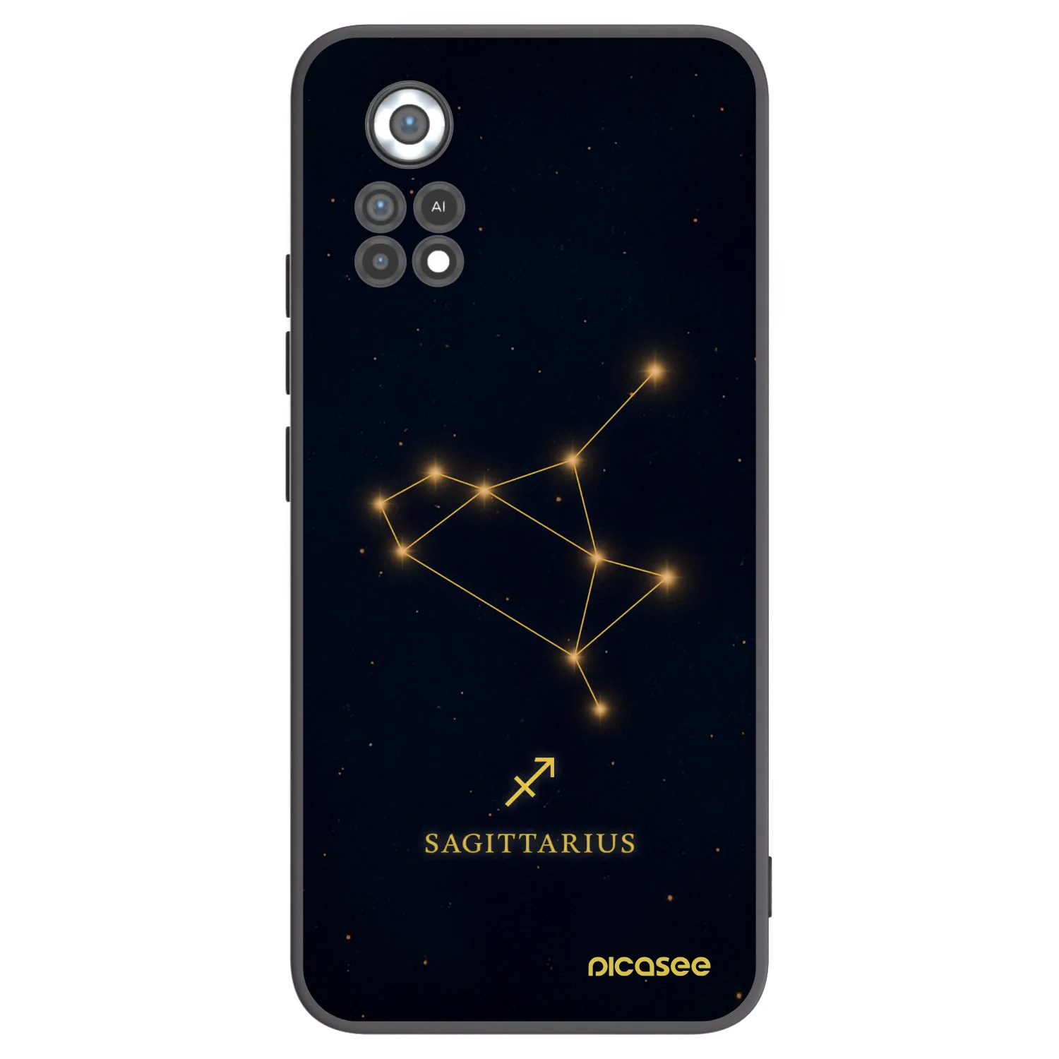 Picasee Μαύρη θήκη σιλικόνης για Xiaomi Poco X4 Pro 5G - SAGITTARIUS