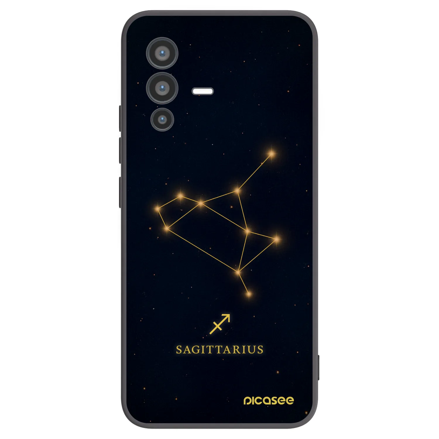 Picasee Μαύρη θήκη σιλικόνης για Vivo V23 5G - SAGITTARIUS