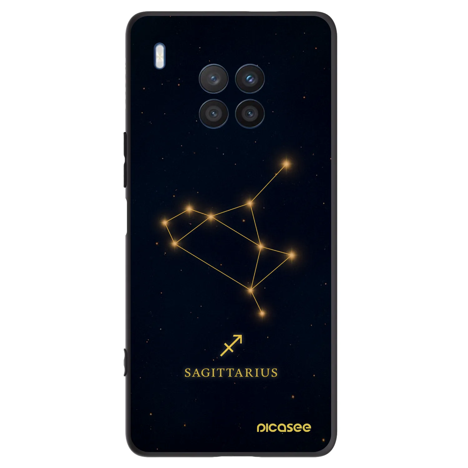 Picasee Μαύρη θήκη σιλικόνης για Honor 50 Lite - SAGITTARIUS
