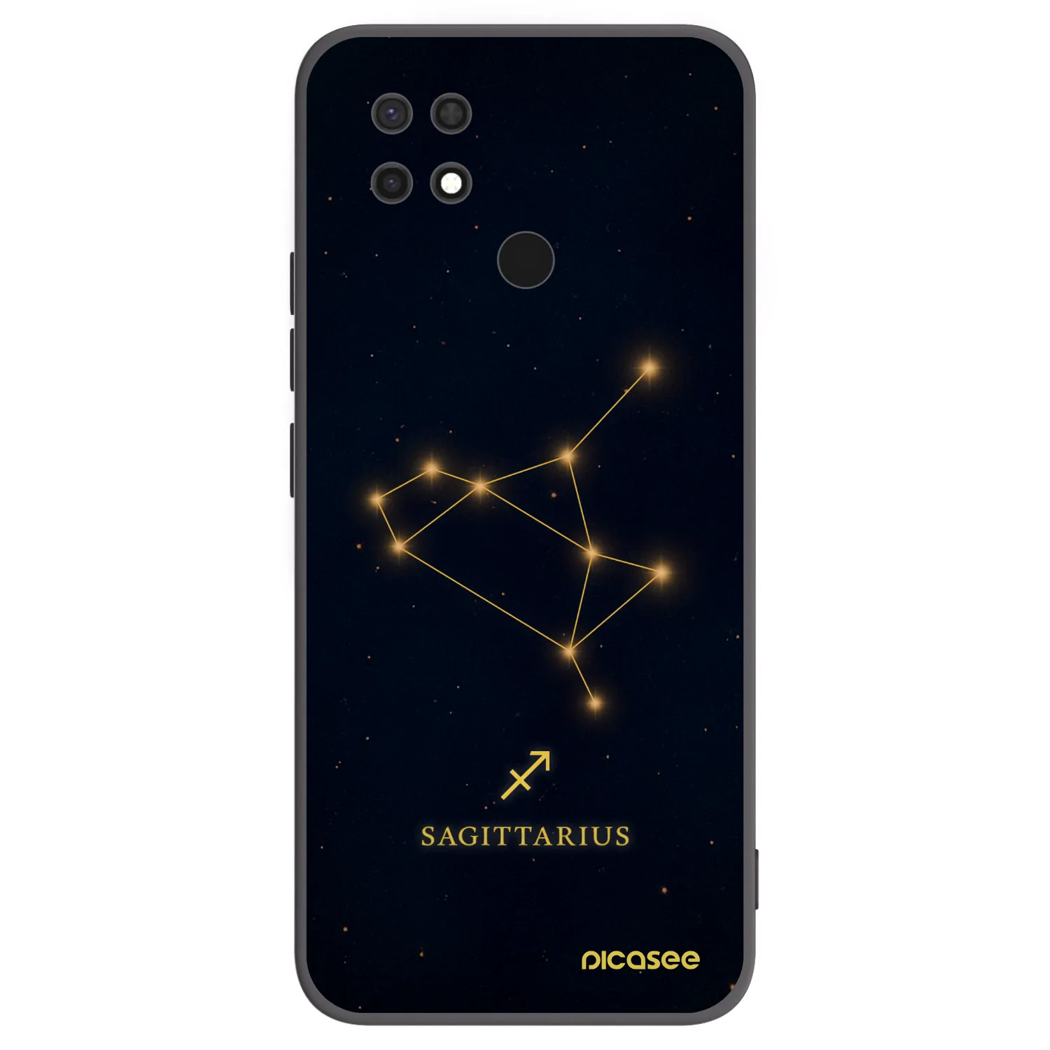 Picasee Μαύρη θήκη σιλικόνης για Xiaomi Redmi 10C - SAGITTARIUS