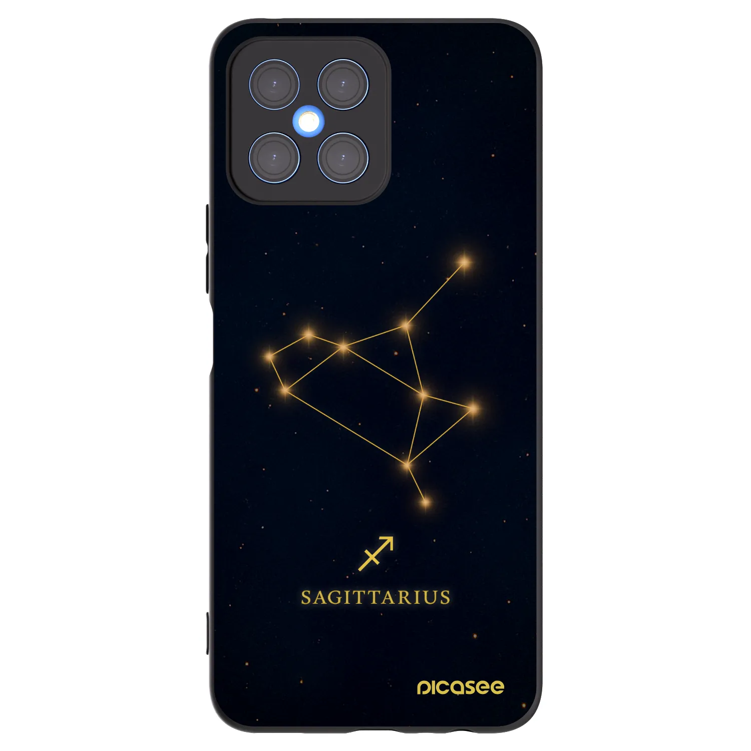Picasee Μαύρη θήκη σιλικόνης για Honor X8 4G - SAGITTARIUS