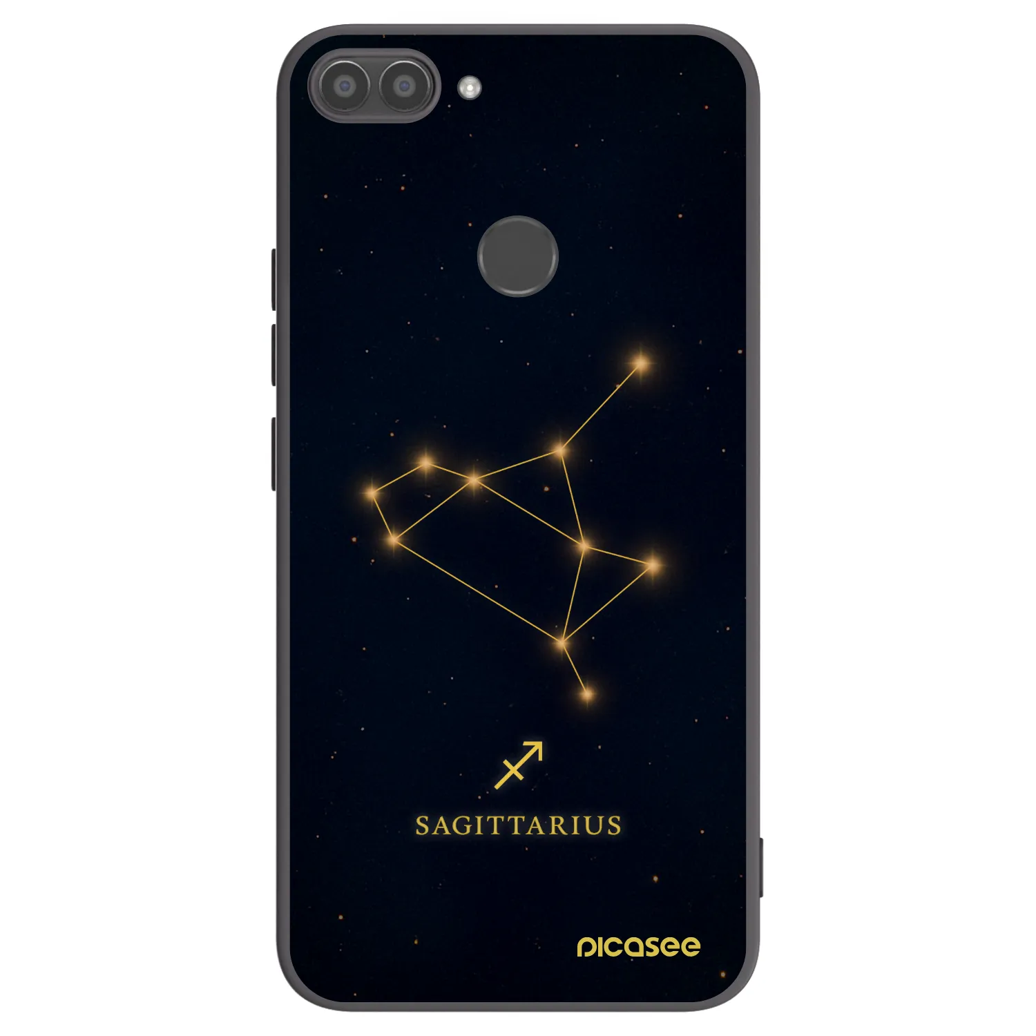 Picasee Μαύρη θήκη σιλικόνης για Huawei P Smart - SAGITTARIUS