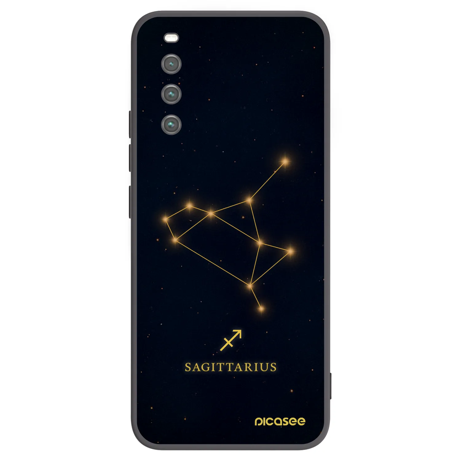 Picasee Μαύρη θήκη σιλικόνης για Sony Xperia 10 IV 5G - SAGITTARIUS
