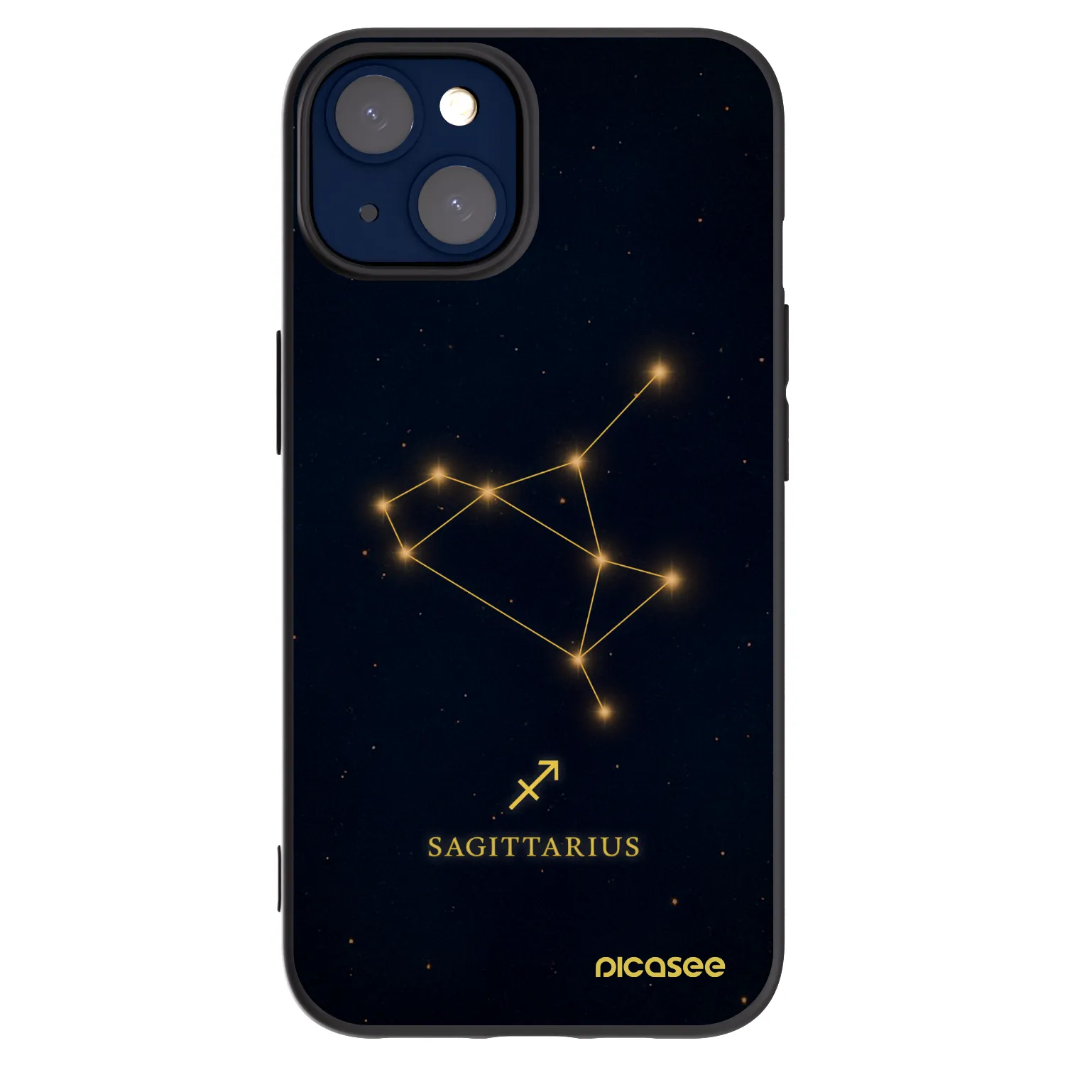 Picasee Μαύρη θήκη σιλικόνης για Apple iPhone 14 - SAGITTARIUS