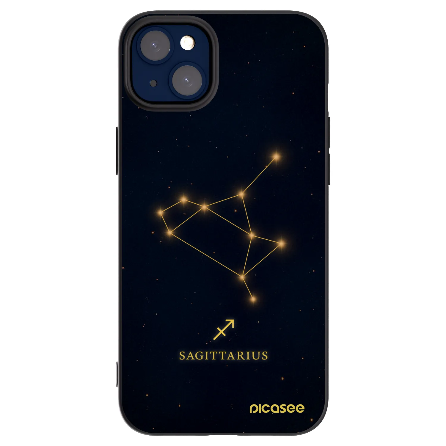 Picasee Μαύρη θήκη σιλικόνης για Apple iPhone 14 Plus - SAGITTARIUS