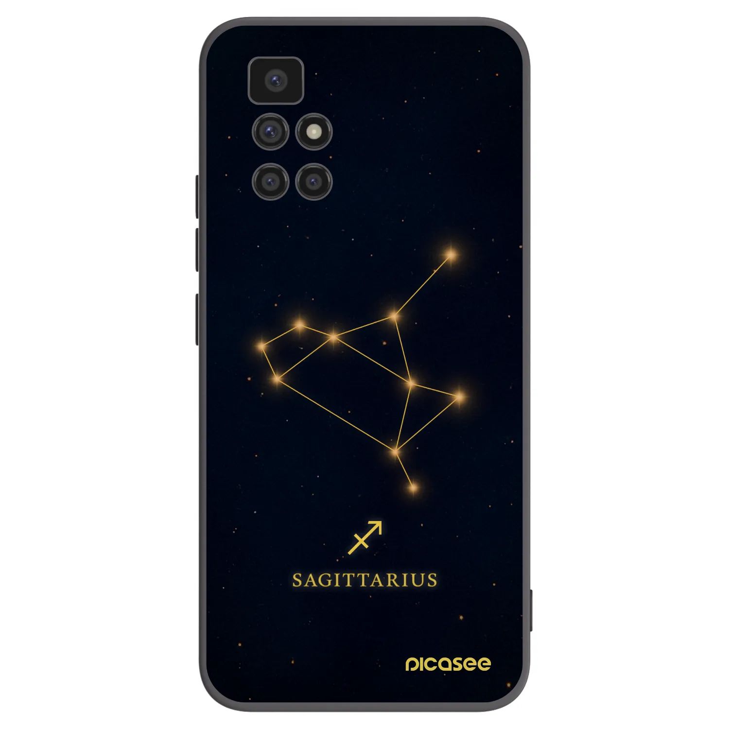 Picasee Μαύρη θήκη σιλικόνης για Xiaomi Redmi 10 (2022) - SAGITTARIUS