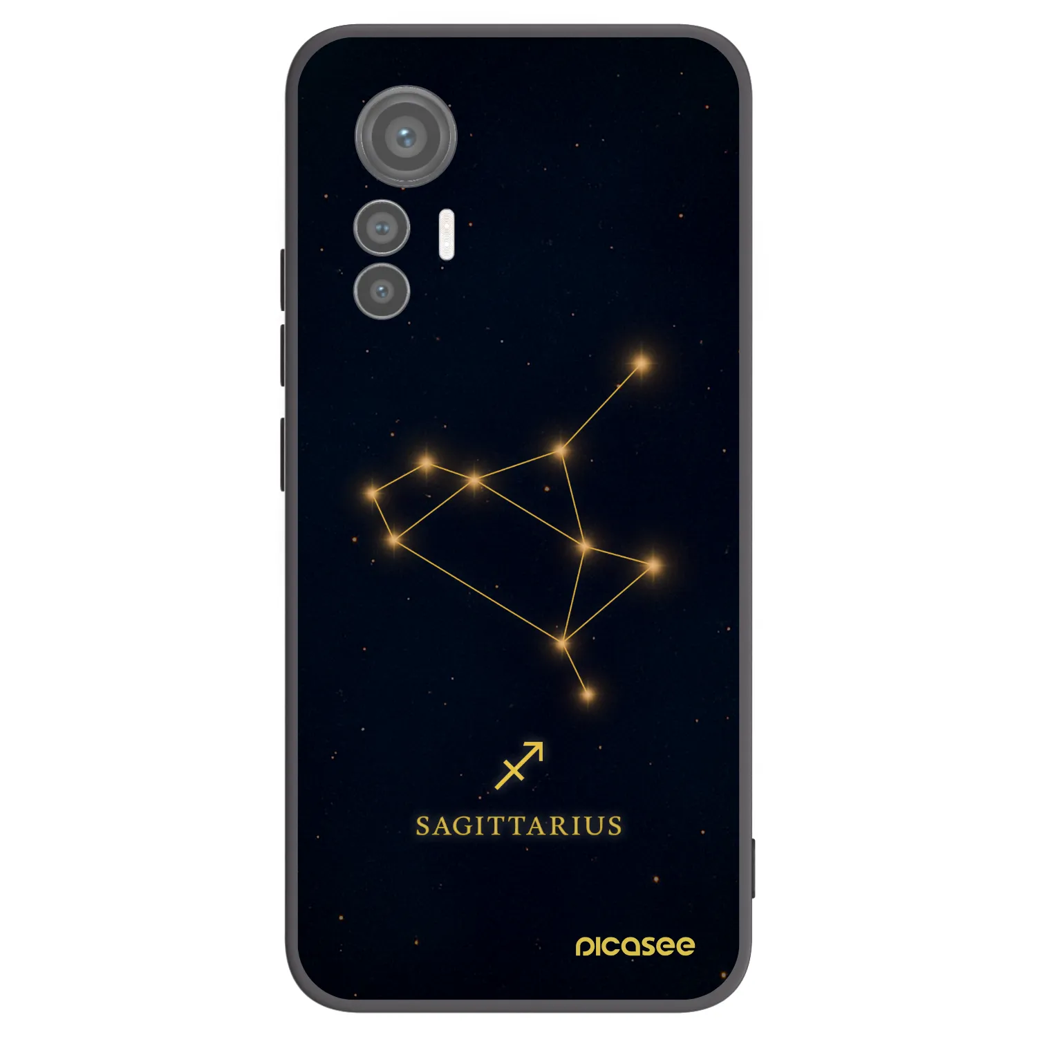 Picasee Μαύρη θήκη σιλικόνης για Xiaomi 12 Lite - SAGITTARIUS