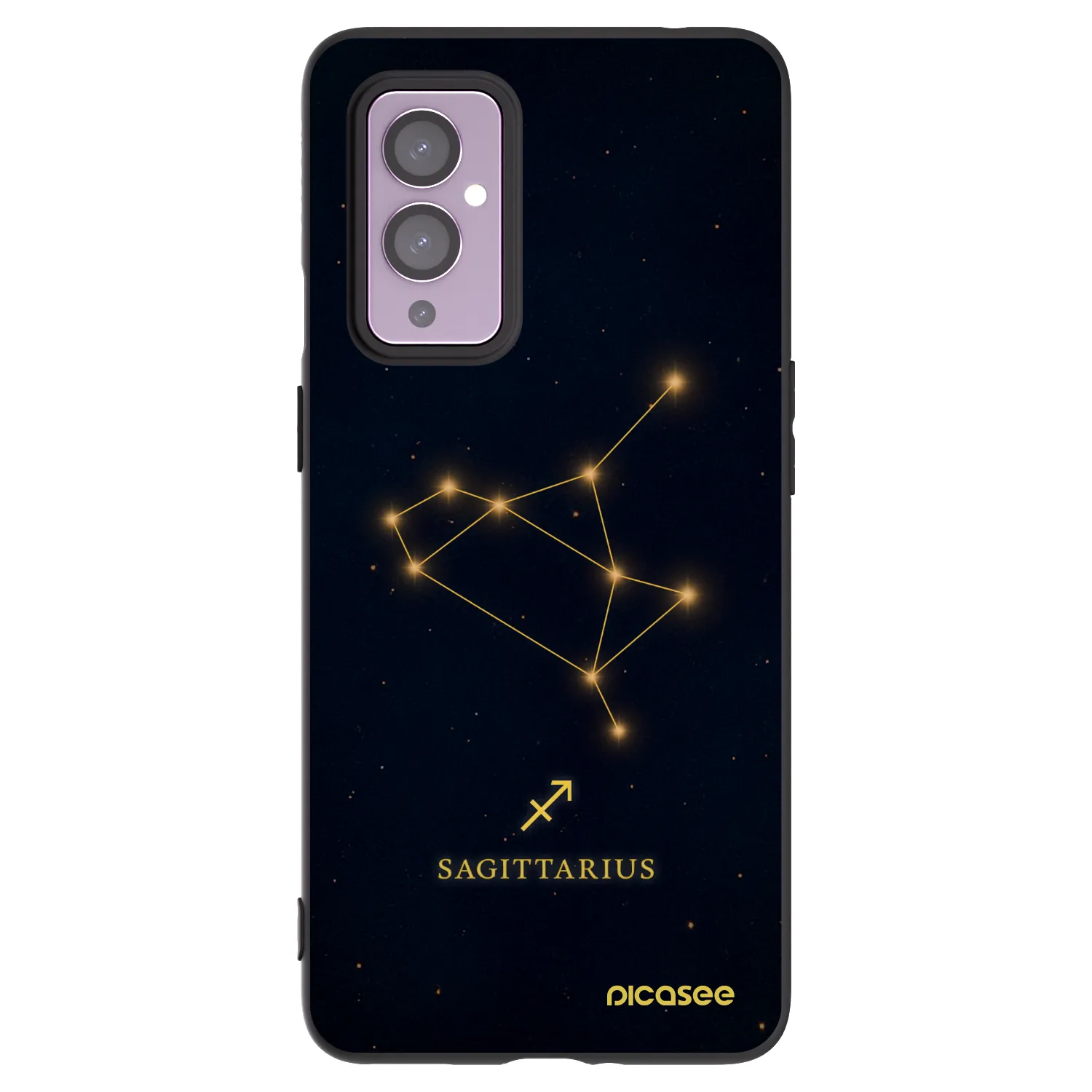 Picasee Μαύρη θήκη σιλικόνης για OnePlus 9 - SAGITTARIUS