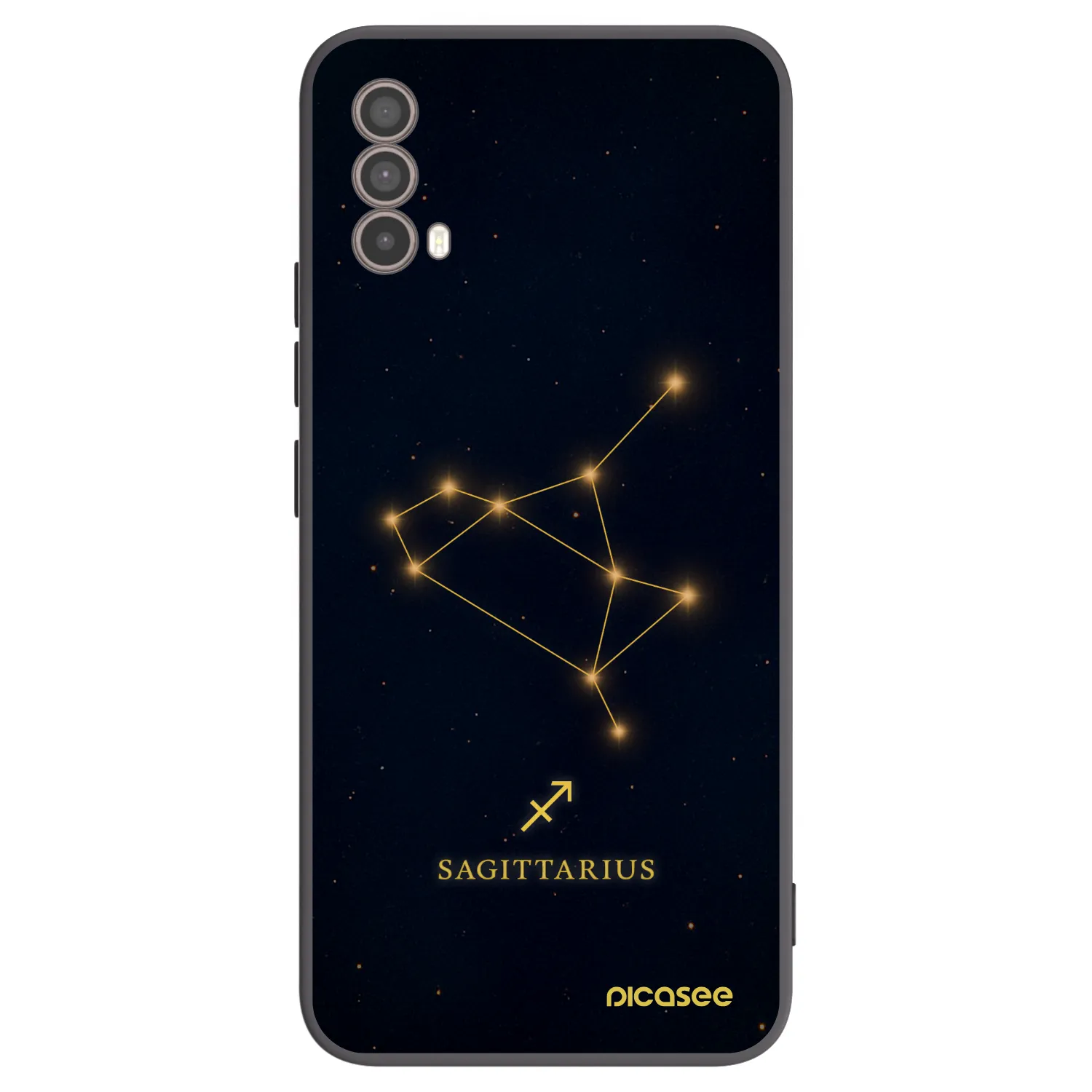 Picasee Μαύρη θήκη σιλικόνης για Motorola Moto E40 - SAGITTARIUS