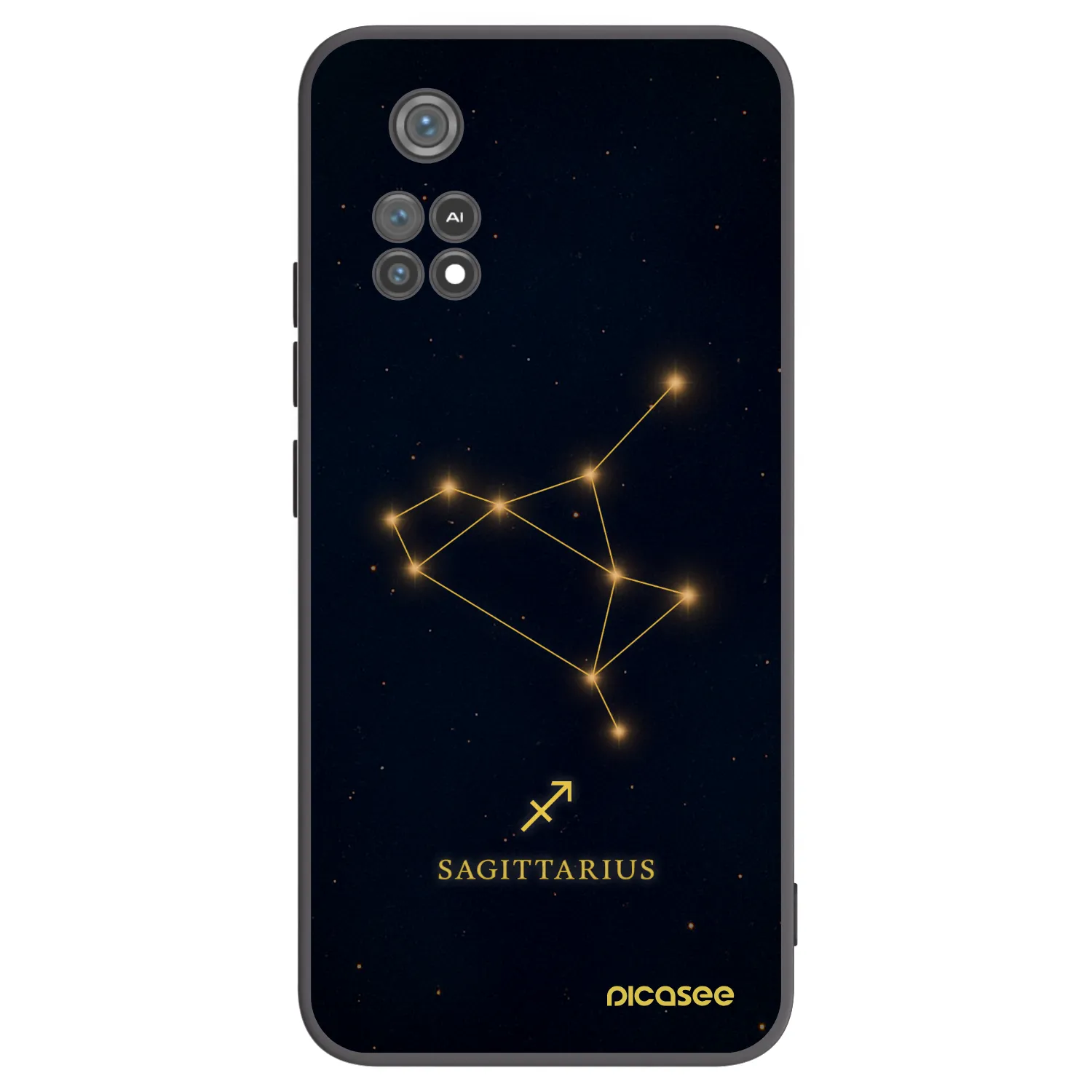 Picasee Μαύρη θήκη σιλικόνης για Xiaomi Poco M4 Pro - SAGITTARIUS