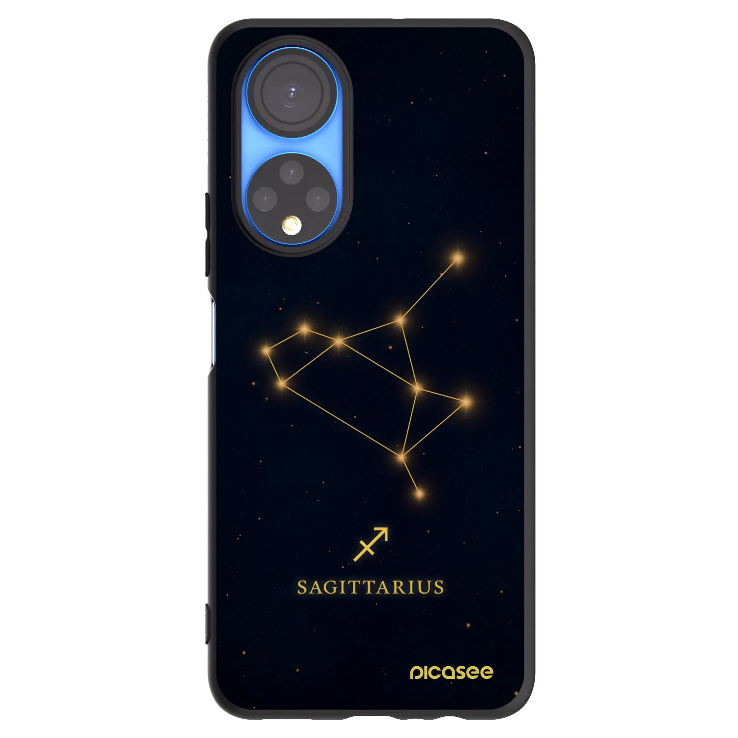 Picasee Μαύρη θήκη σιλικόνης για Honor X7 - SAGITTARIUS