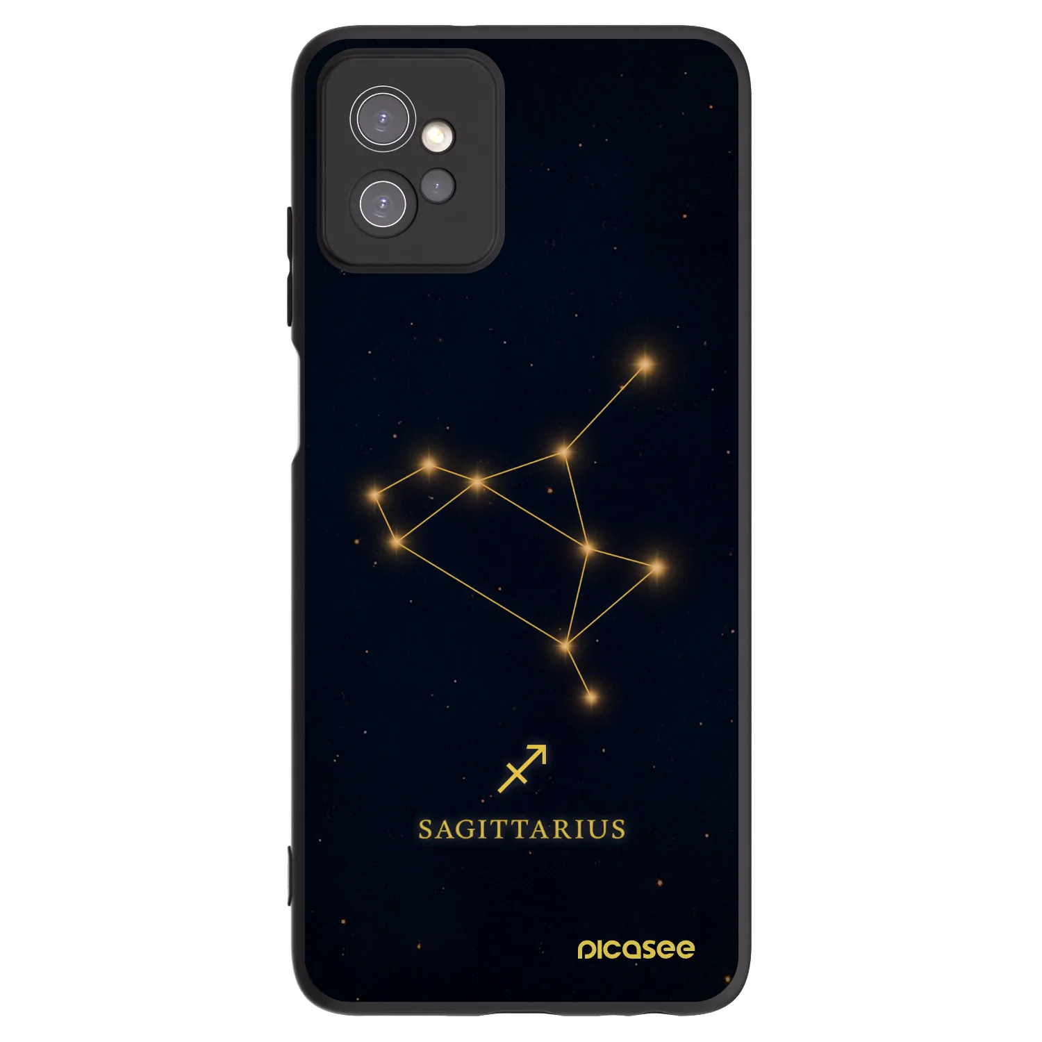Picasee Μαύρη θήκη σιλικόνης για Motorola Moto G32 - SAGITTARIUS