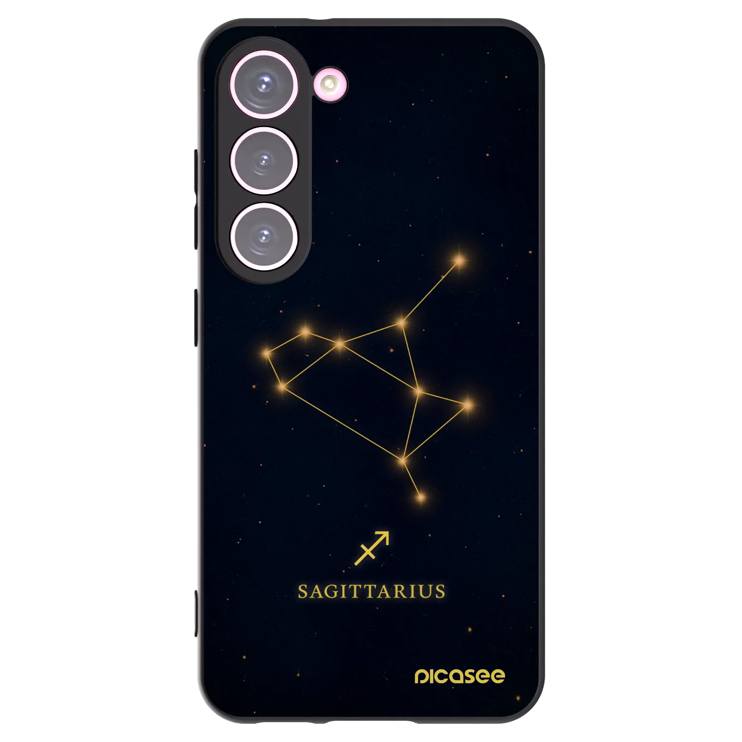 Picasee Μαύρη θήκη σιλικόνης για Samsung Galaxy S23 5G - SAGITTARIUS
