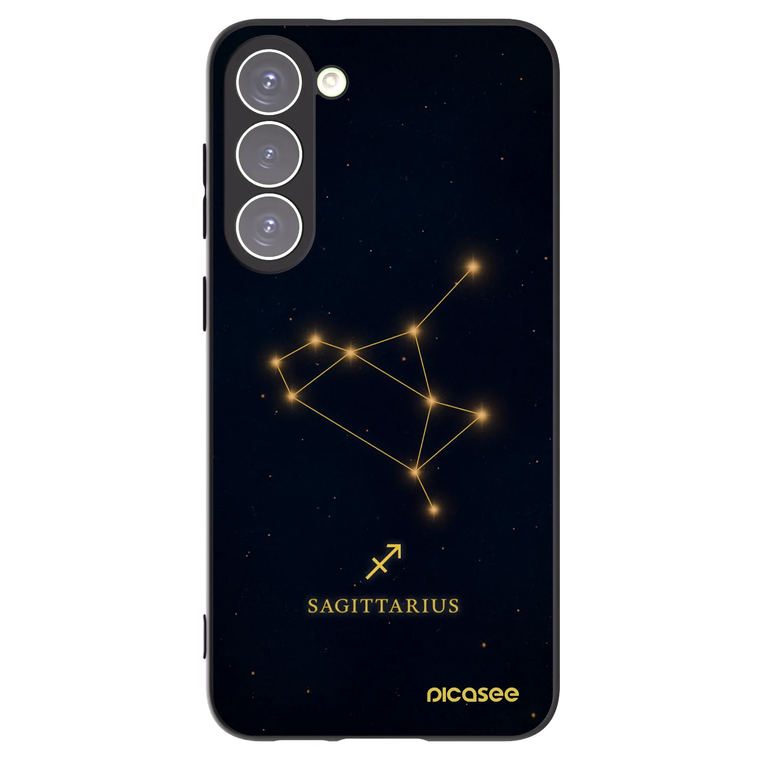 Picasee Μαύρη θήκη σιλικόνης για Samsung Galaxy S23+ 5G - SAGITTARIUS