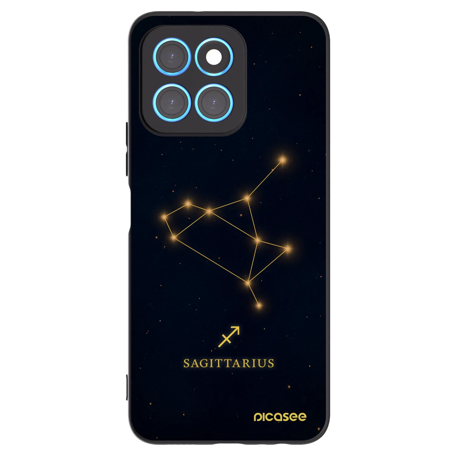 Picasee Μαύρη θήκη σιλικόνης για Honor X8 5G - SAGITTARIUS