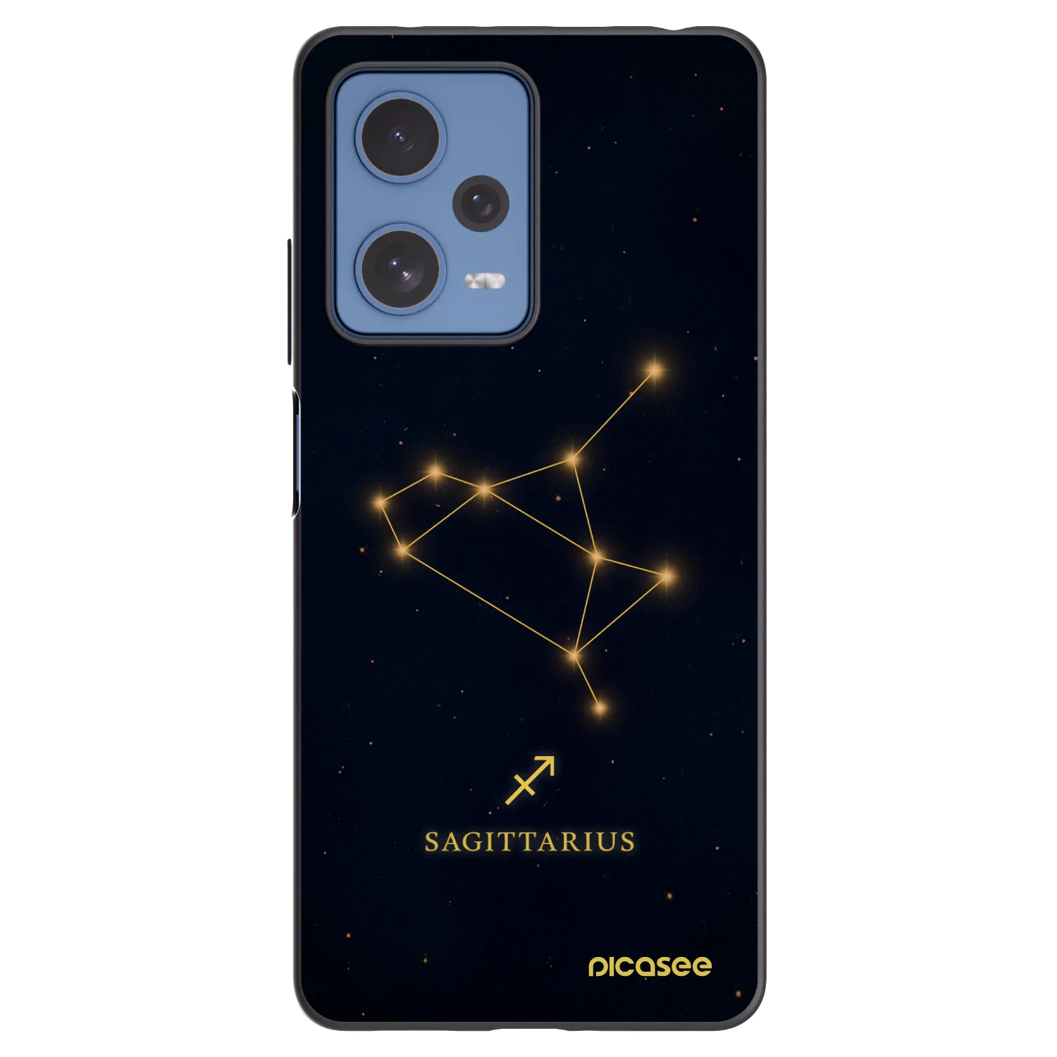 Picasee Μαύρη θήκη σιλικόνης για Xiaomi Redmi Note 12 Pro 5G - SAGITTARIUS