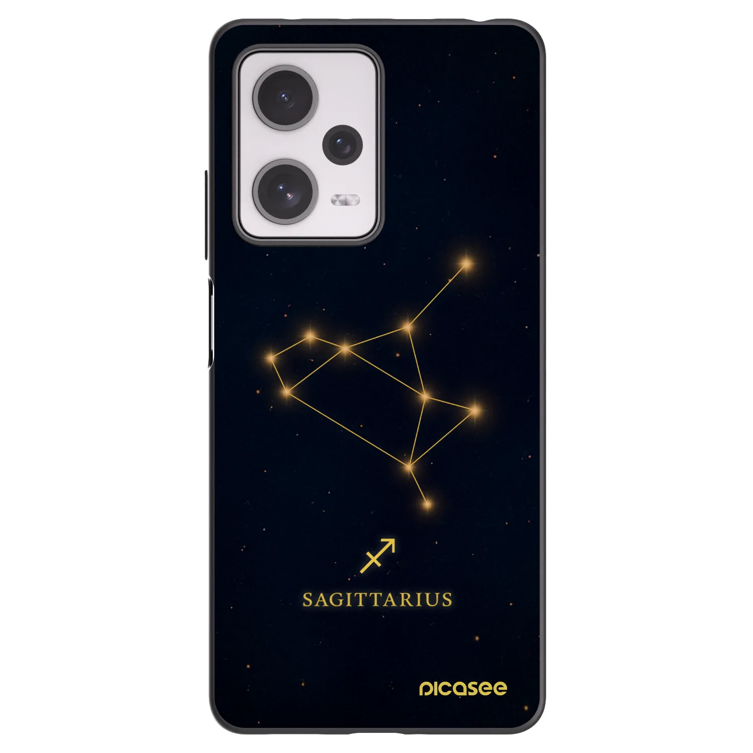 Picasee Μαύρη θήκη σιλικόνης για Xiaomi Redmi Note 12 Pro+ 5G - SAGITTARIUS