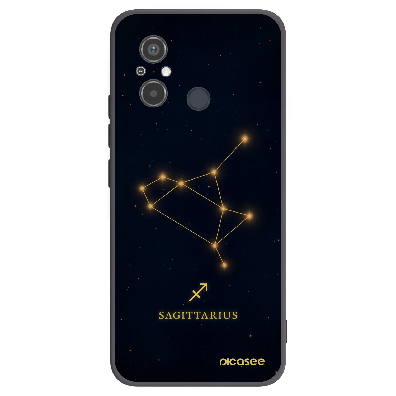 Picasee Μαύρη θήκη σιλικόνης για Xiaomi Redmi 12C - SAGITTARIUS