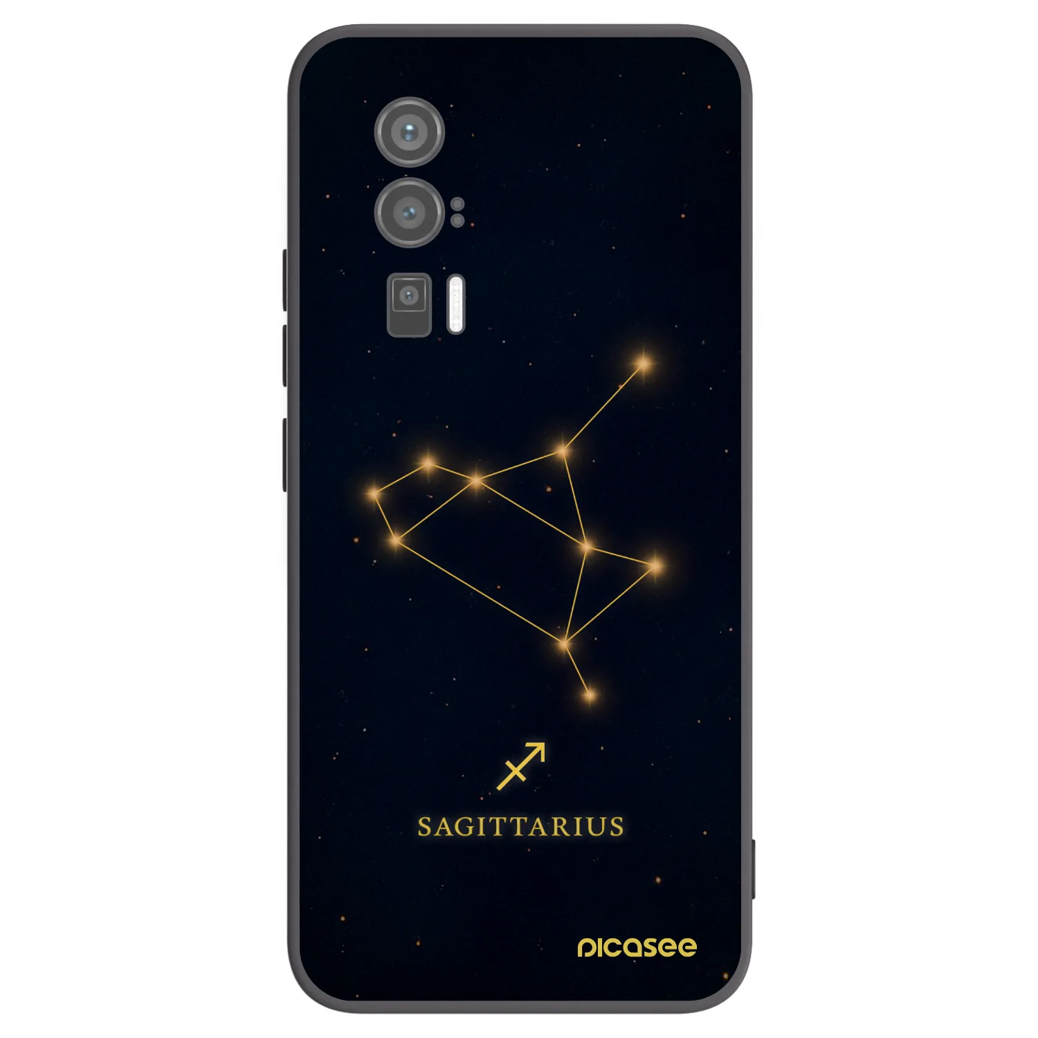Picasee Μαύρη θήκη σιλικόνης για Xiaomi Poco F5 Pro 5G - SAGITTARIUS