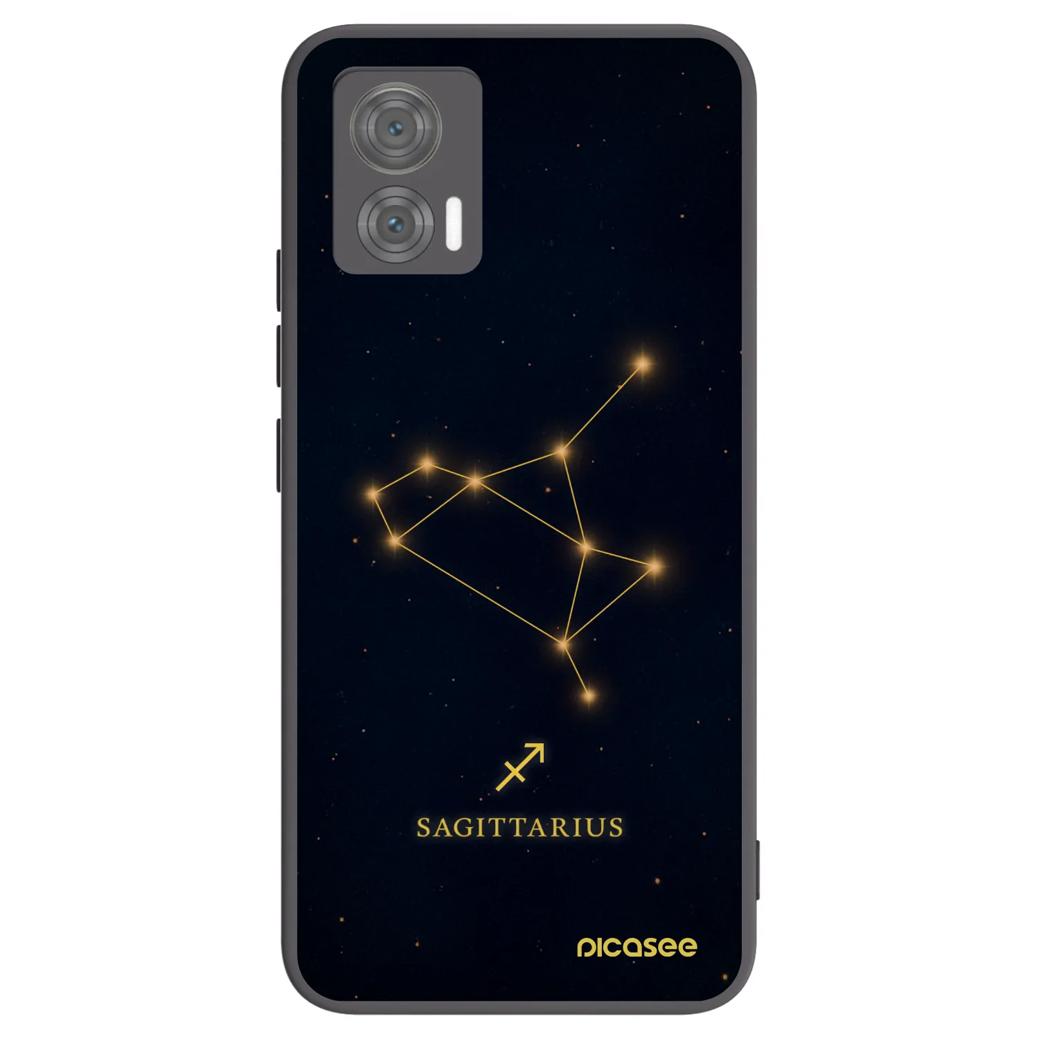 Picasee Μαύρη θήκη σιλικόνης για Motorola Edge 30 Neo - SAGITTARIUS