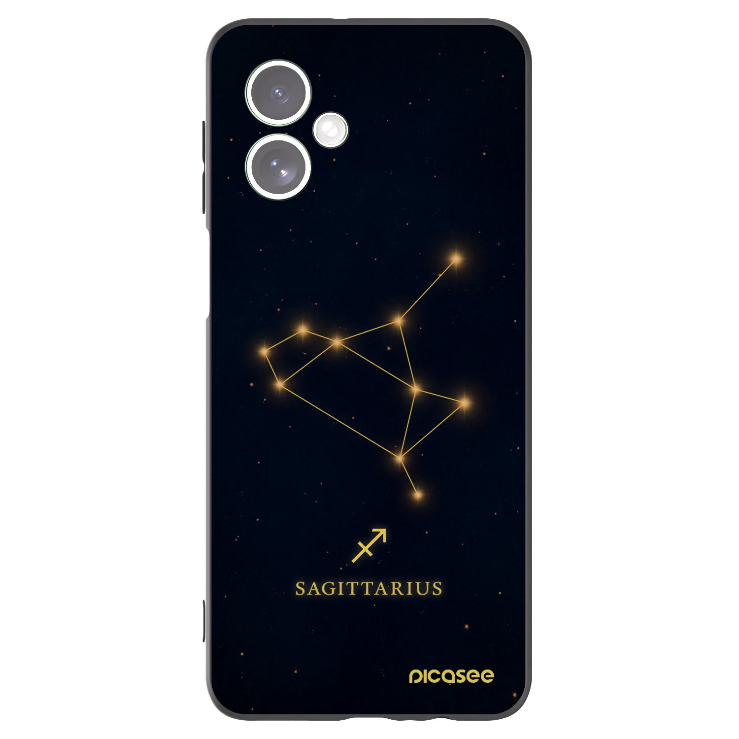 Picasee Μαύρη θήκη σιλικόνης για Motorola Moto G54 5G - SAGITTARIUS