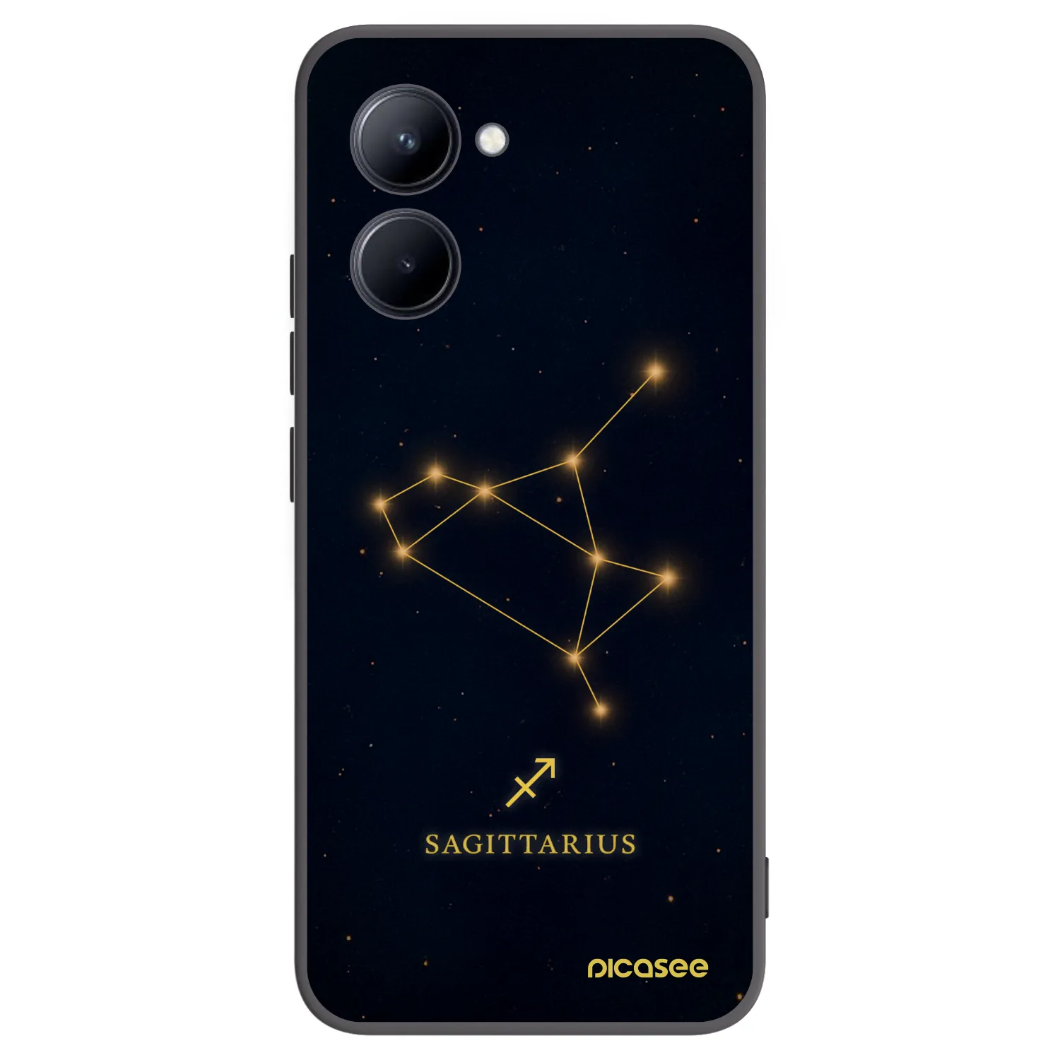 Picasee Μαύρη θήκη σιλικόνης για Realme C33 (2023) - SAGITTARIUS