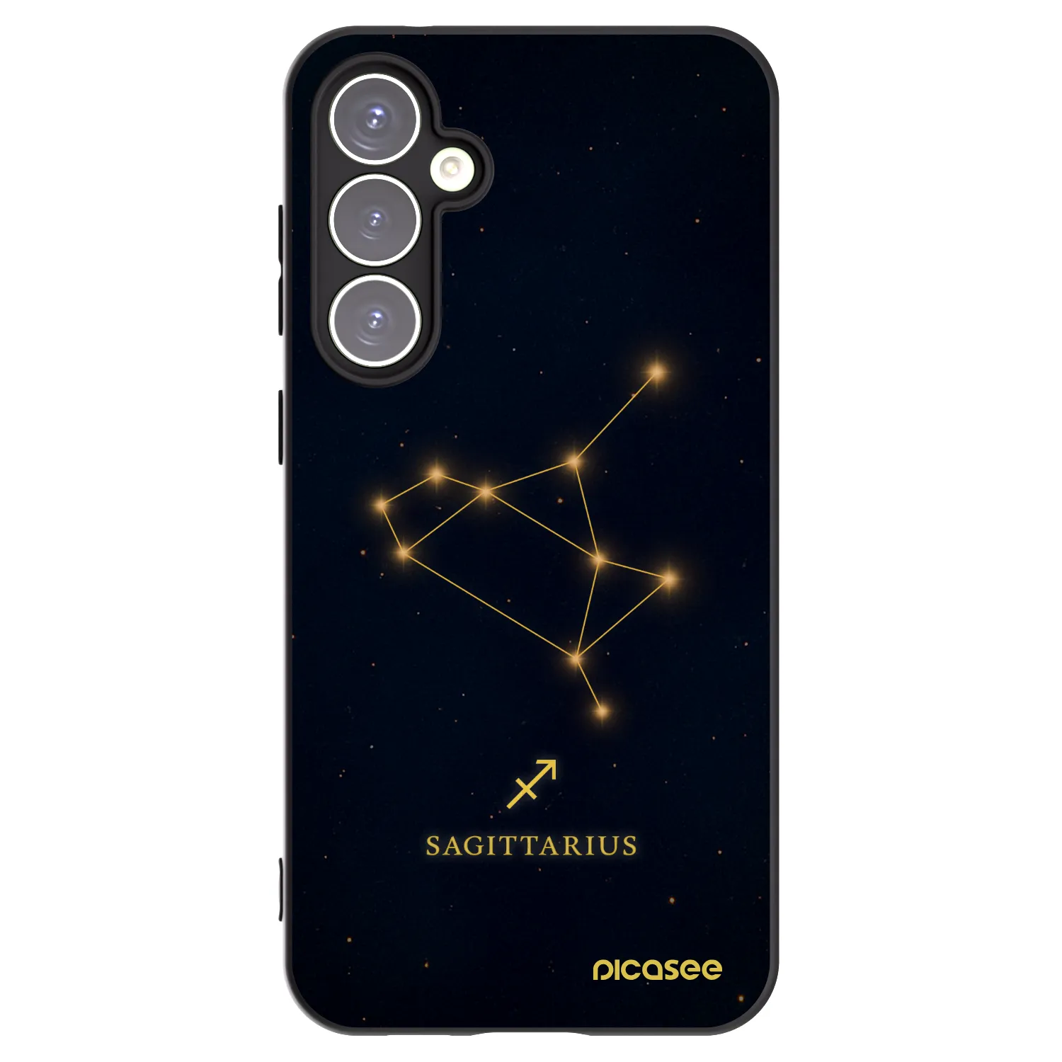 Picasee Μαύρη θήκη σιλικόνης για Samsung Galaxy S23 FE S711B - SAGITTARIUS
