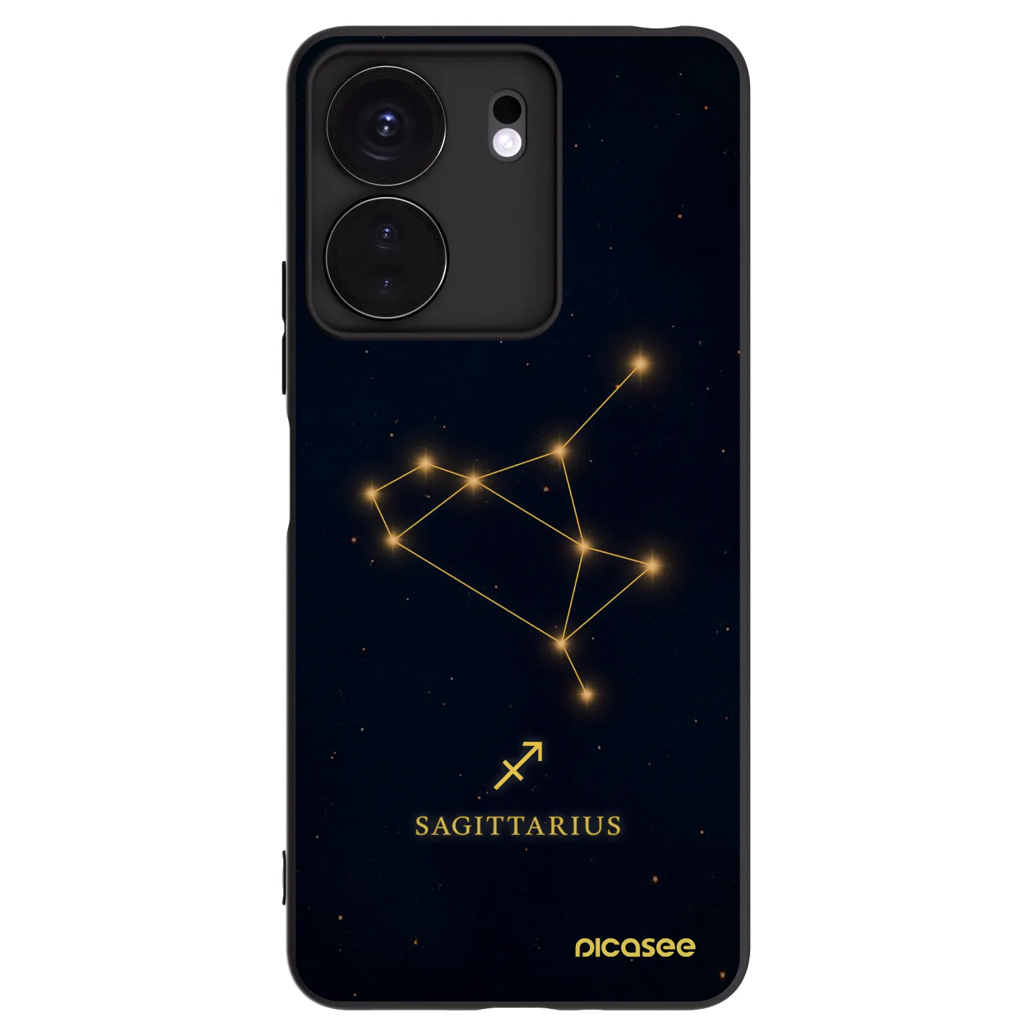 Picasee Μαύρη θήκη σιλικόνης για Xiaomi Redmi 13C 4G - SAGITTARIUS
