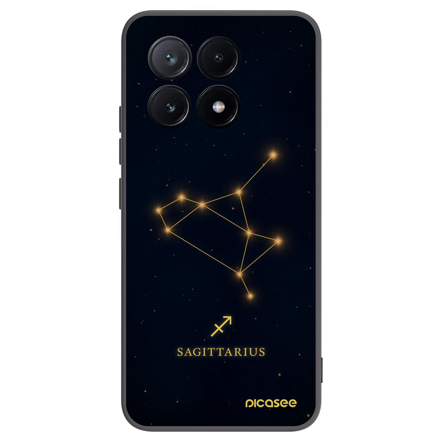 Picasee Μαύρη θήκη σιλικόνης για Xiaomi Poco X6 Pro - SAGITTARIUS