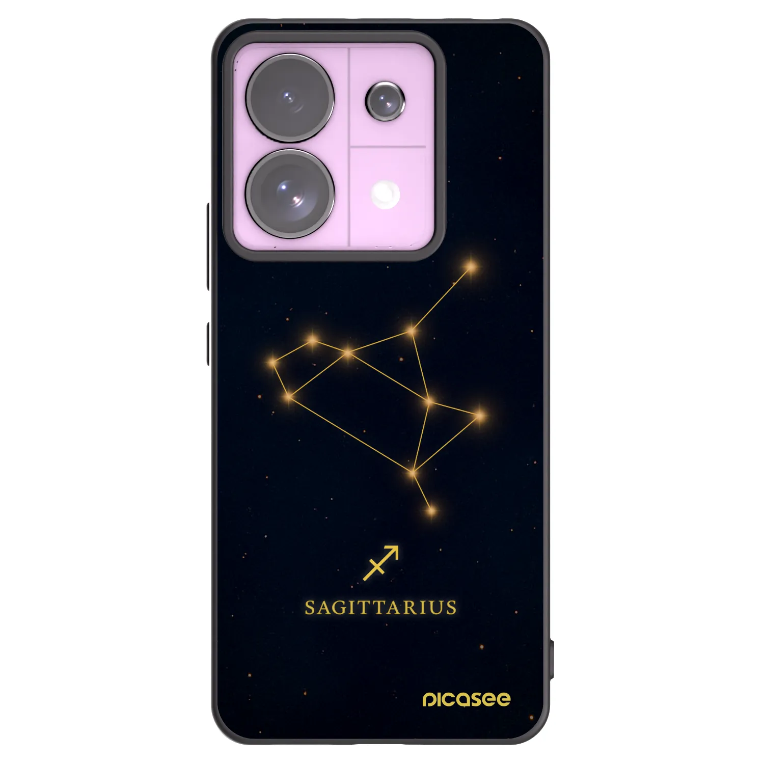Picasee Μαύρη θήκη σιλικόνης για Xiaomi Redmi Note 13 Pro 5G - SAGITTARIUS
