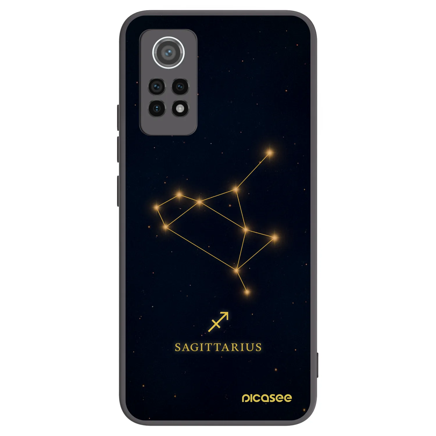 Picasee Μαύρη θήκη σιλικόνης για Xiaomi Redmi Note 12 Pro 4G - SAGITTARIUS