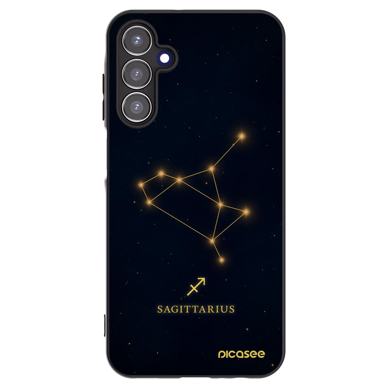 Picasee Μαύρη θήκη σιλικόνης για Samsung Galaxy A15 A155F 4G - SAGITTARIUS