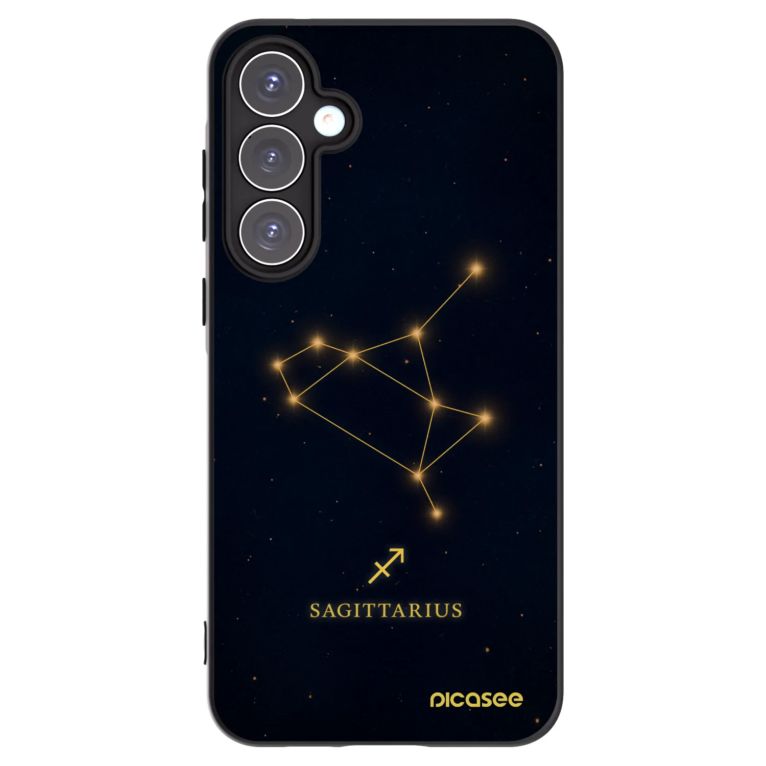 Picasee Μαύρη θήκη σιλικόνης για Samsung Galaxy A55 5G A556B - SAGITTARIUS