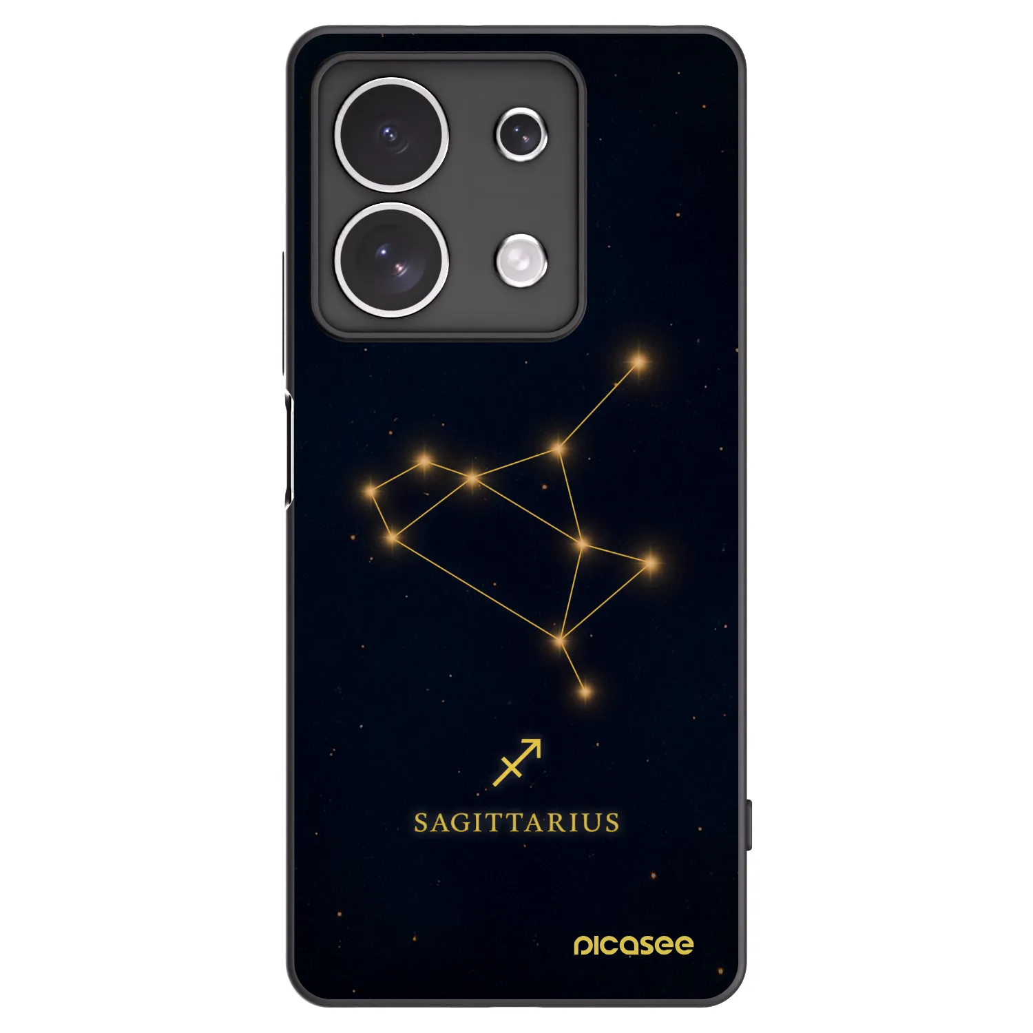Picasee Μαύρη θήκη σιλικόνης για Xiaomi Redmi Note 13 4G - SAGITTARIUS