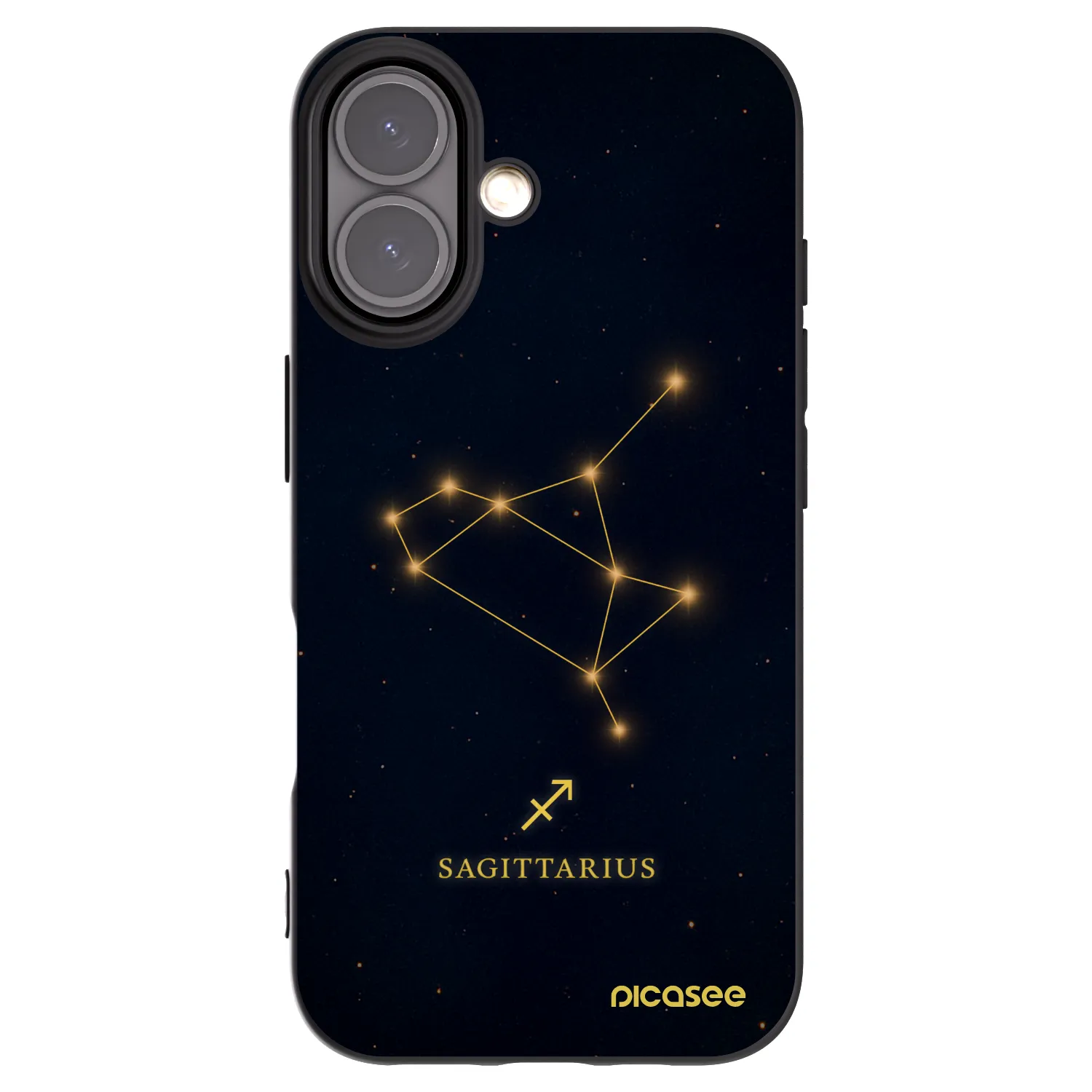 Picasee Μαύρη θήκη σιλικόνης για Apple iPhone 16 - SAGITTARIUS