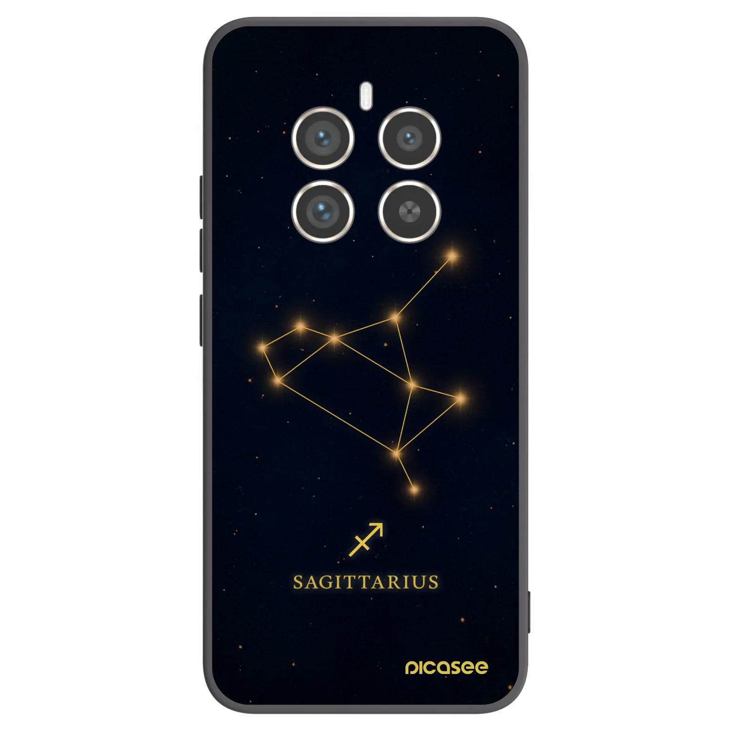 Picasee Μαύρη θήκη σιλικόνης για Realme 12 Pro 5G - SAGITTARIUS