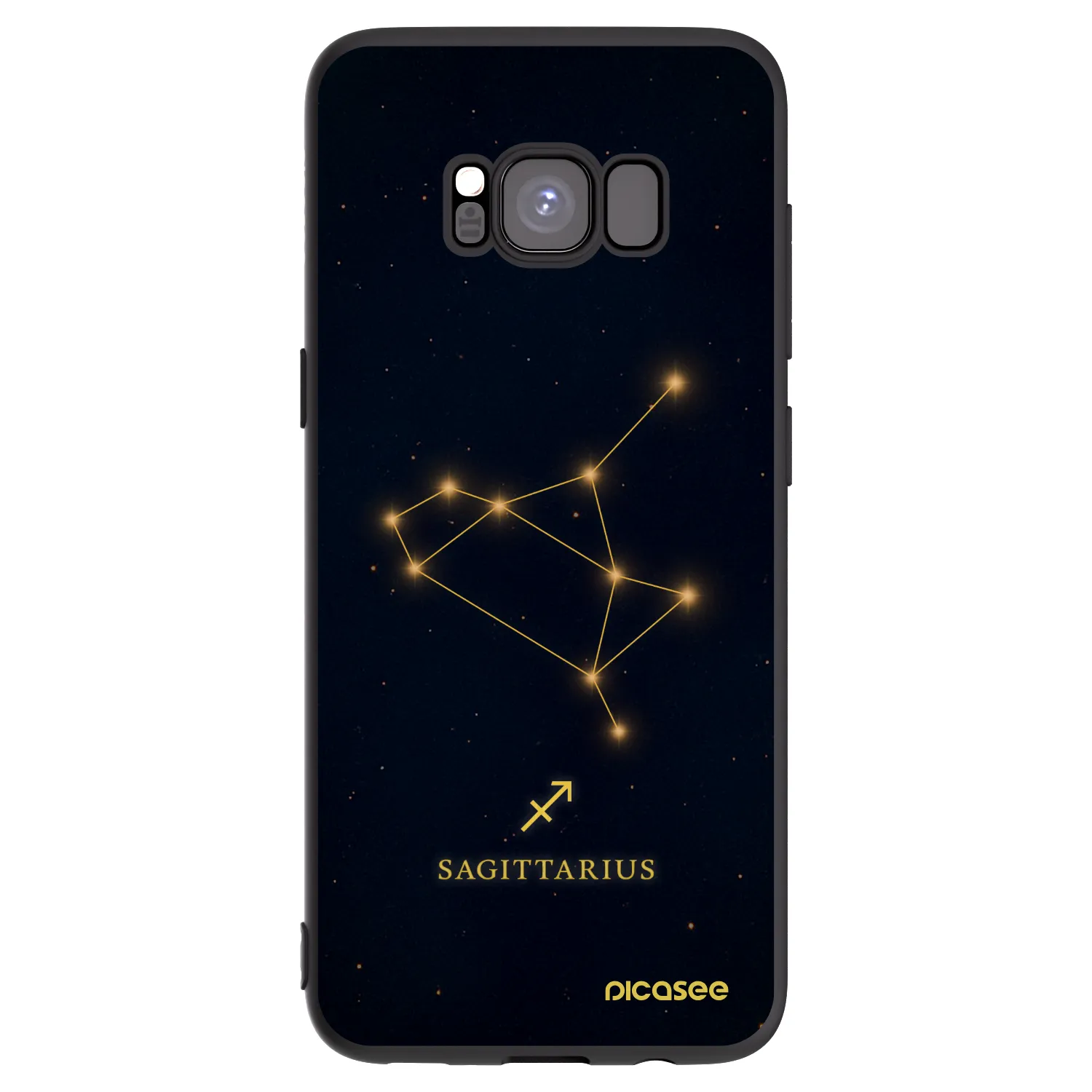 Picasee Μαύρη θήκη σιλικόνης για Samsung Galaxy S8 G950F - SAGITTARIUS