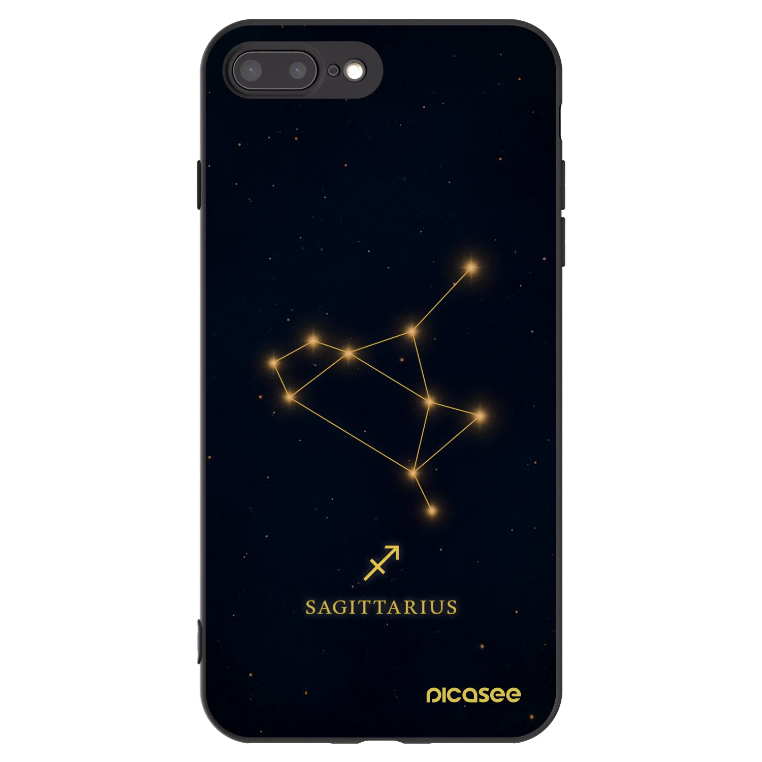 Picasee Μαύρη θήκη σιλικόνης για Apple iPhone 7 Plus - SAGITTARIUS