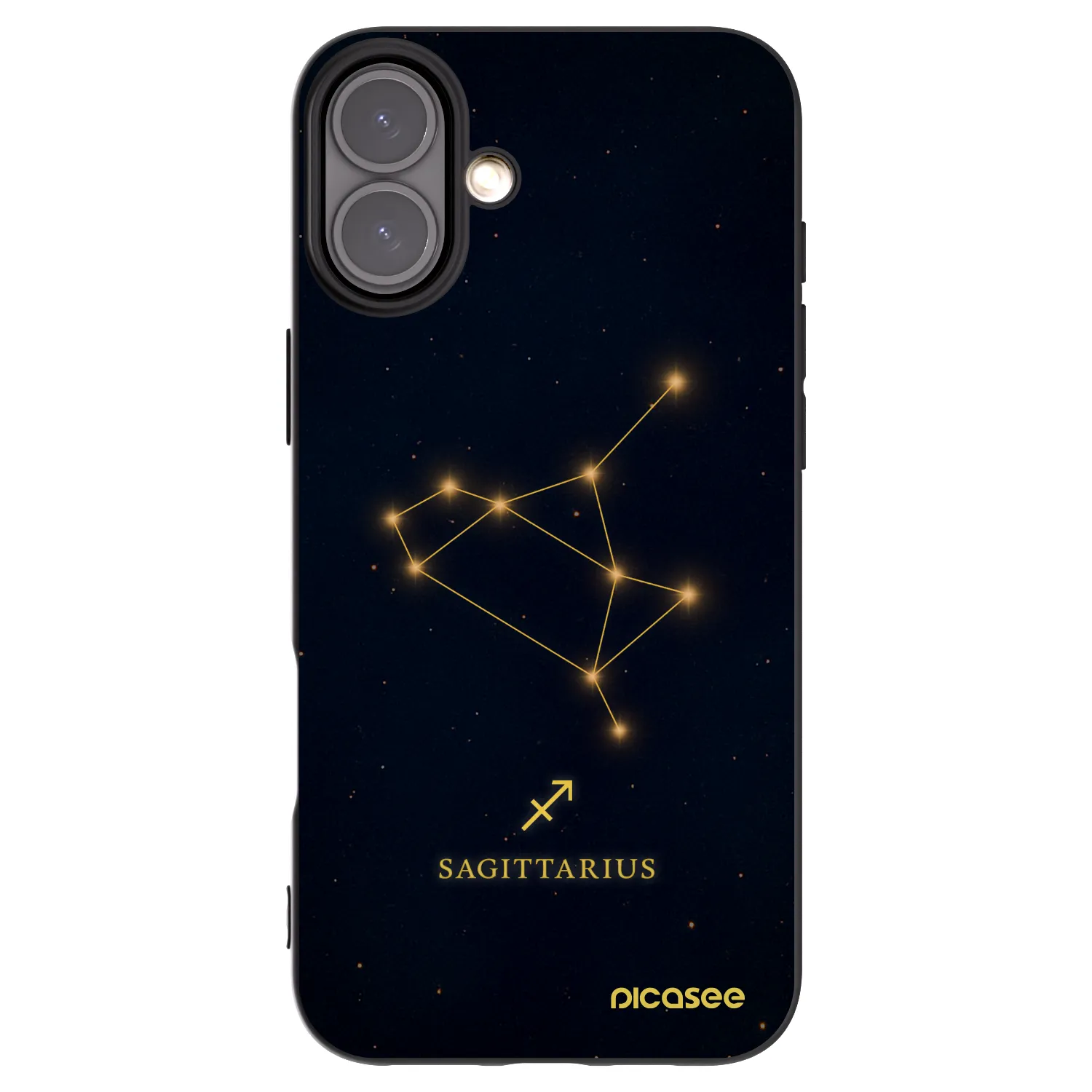 Picasee Μαύρη θήκη σιλικόνης για Apple iPhone 16 Plus - SAGITTARIUS