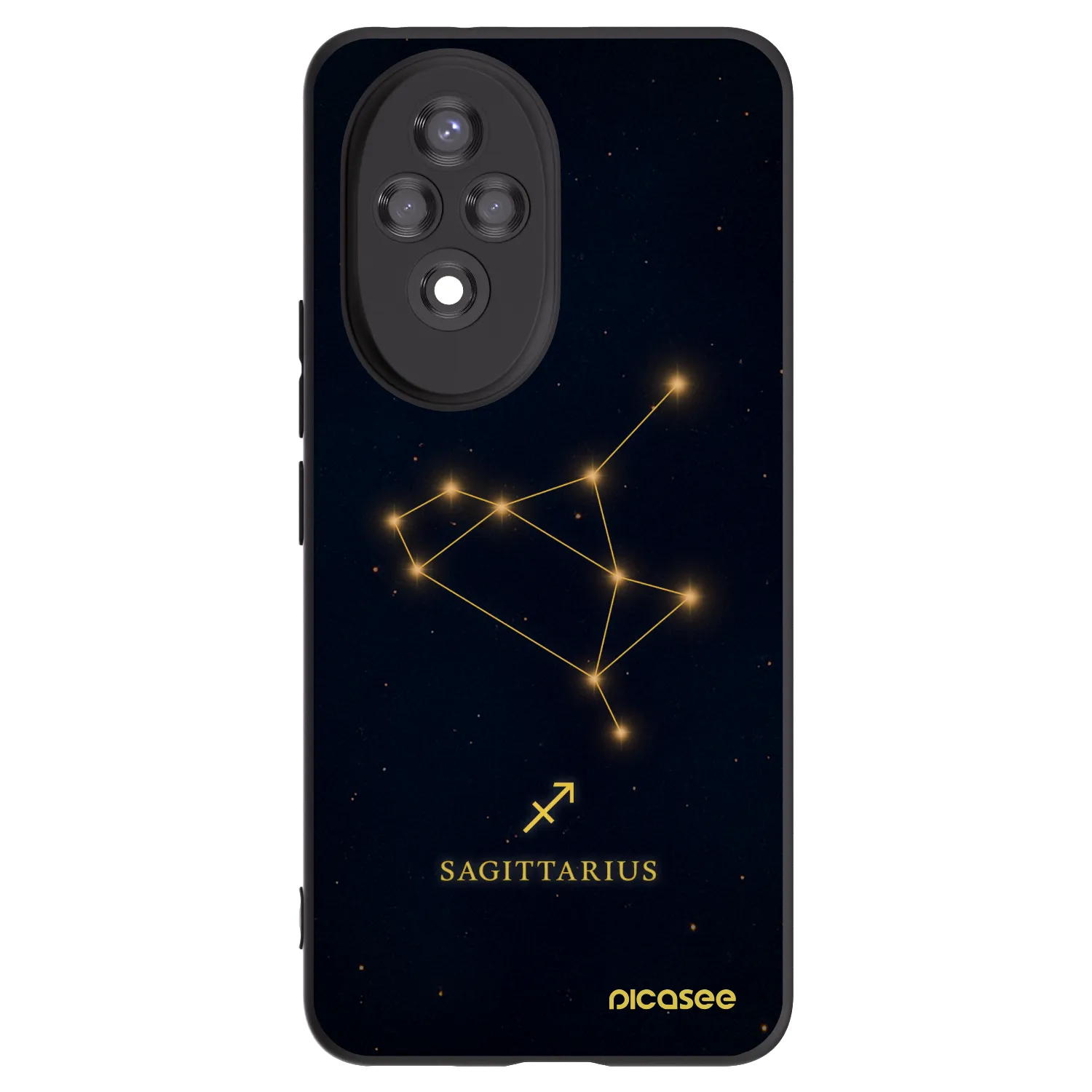 Picasee Μαύρη θήκη σιλικόνης για Honor 200 Pro 5G - SAGITTARIUS